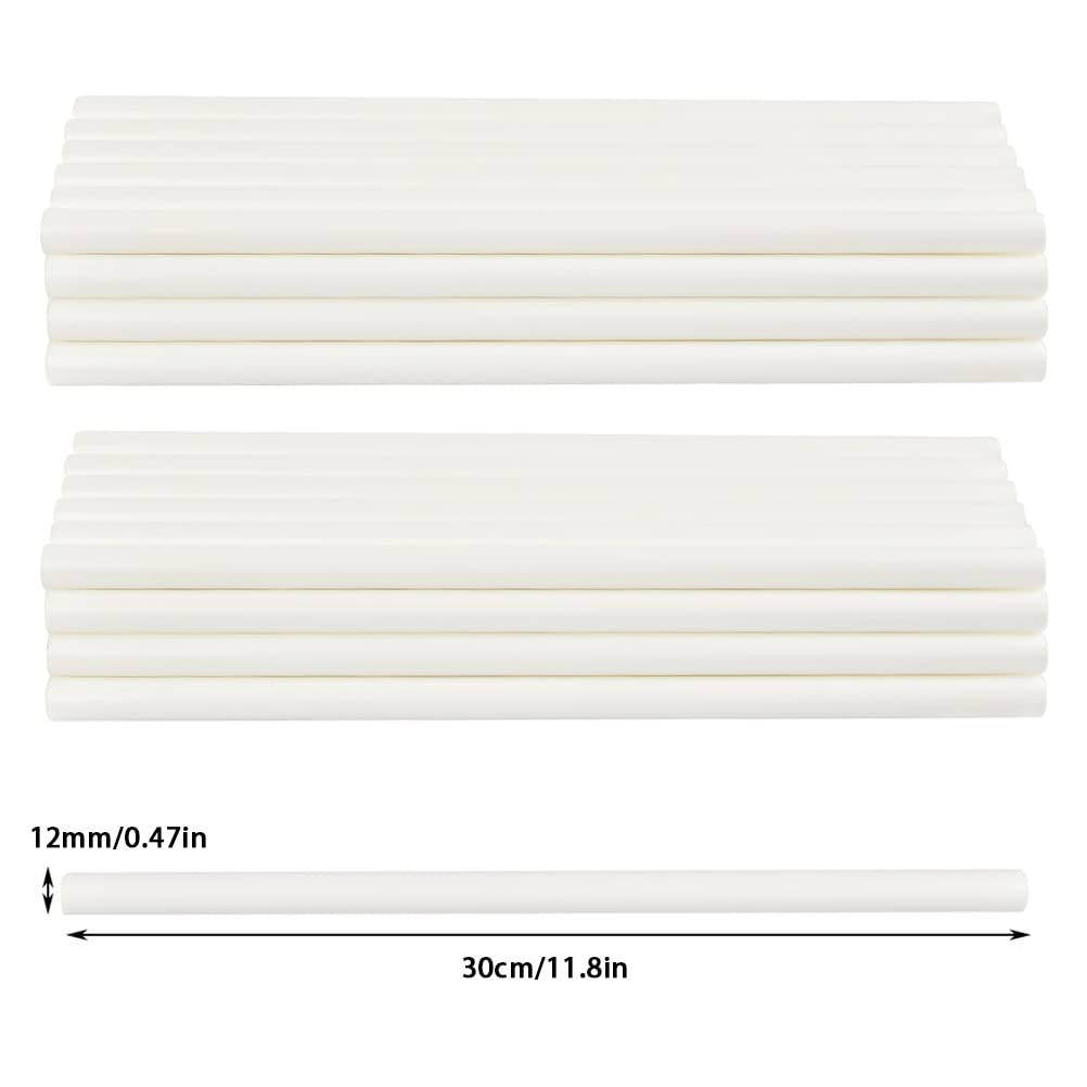 BUYGOO 50Pcs 12-Inch White Plastic Cake Dowels for Tiered Wedding Cakes - Sturdy Cake Supports for Stacking and Supporting Multi-Layer Cakes - Perfect for Wedding, Birthday, and Special Event Cake Decorating