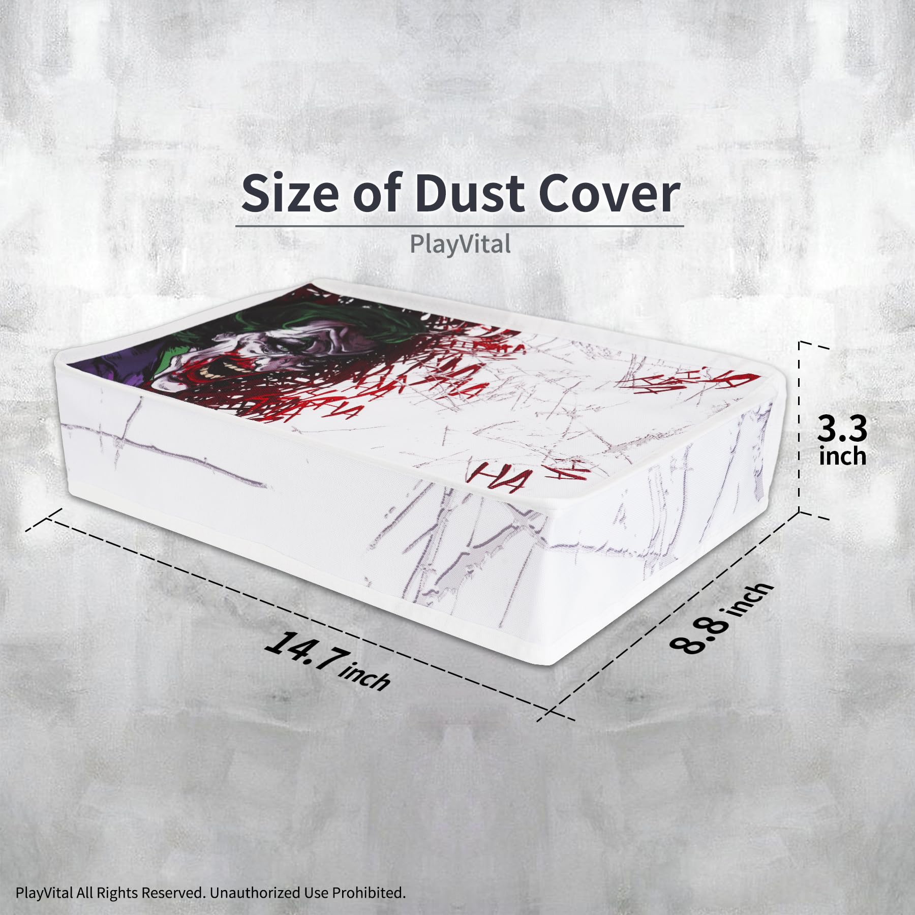 PlayVital Horizontal Dust Cover for PS5 Slim Digital Edition (New Smaller Design) - Nylon Dustproof & Waterproof Protector Sleeve for PlayStation 5 Slim Console - Perfect for Gaming Setup Protection & Travel Storage