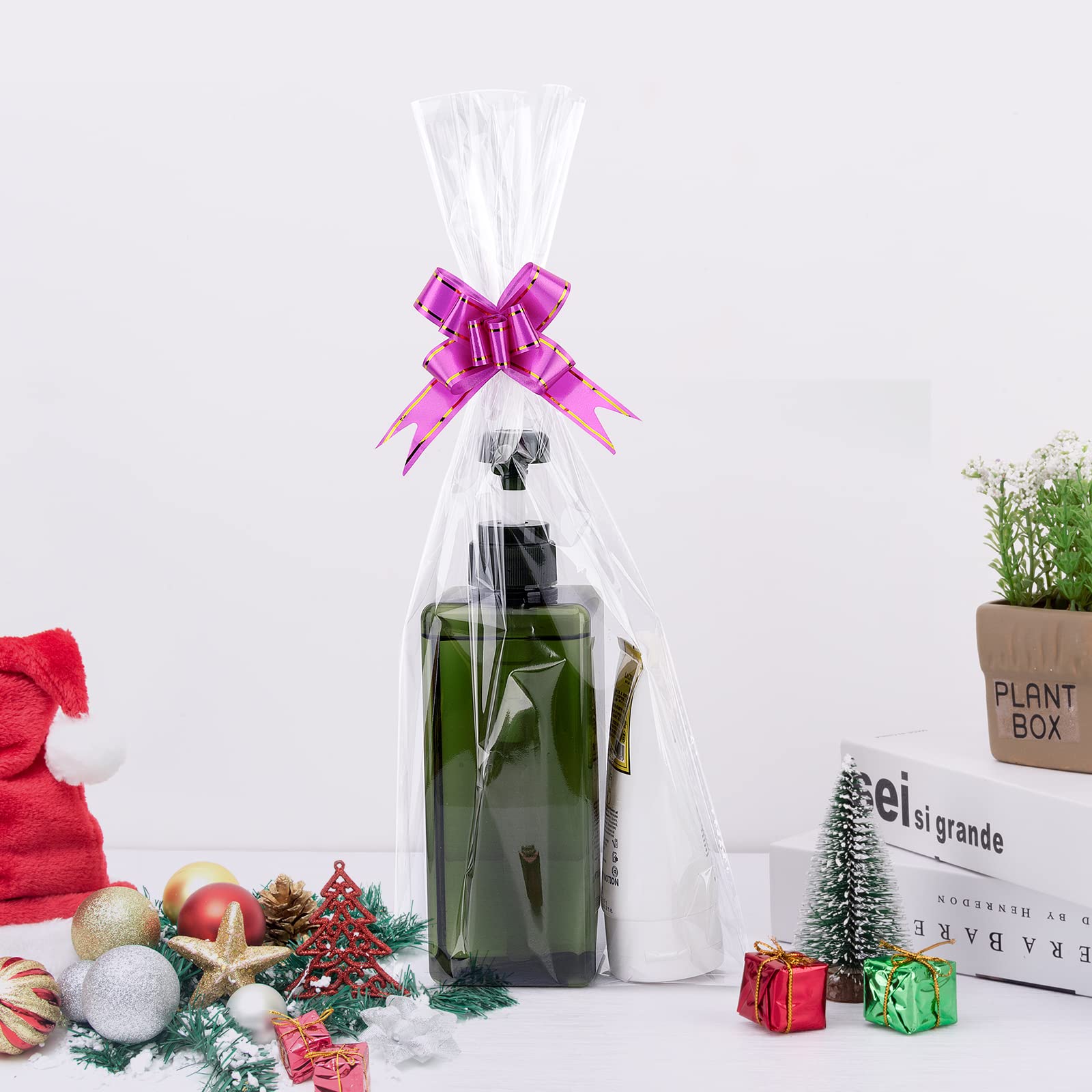 Awpeye 25-Pack Clear Cellophane Gift Bags (2 Mil Thick) - Perfect for Mugs, Wine Bottles & Small Baskets | Great for Party Favors, Wedding Gifts & Retail Packaging