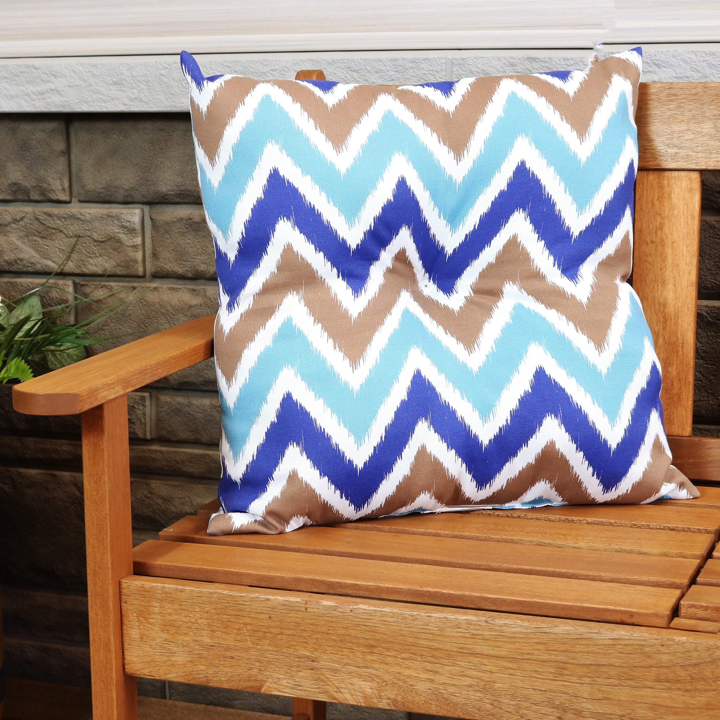 Sunnydaze Tufted Decorative Throw Pillows for Sofa, Bed, Patio - Indoor & Outdoor Water-Resistant Cushion Covers - Home, Garden, Porch Decor