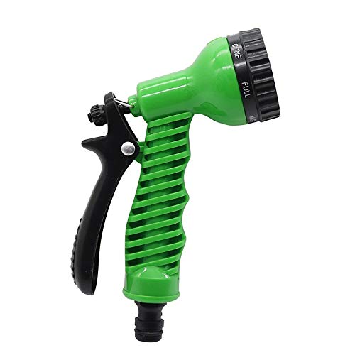 High Pressure Adjustable Car Wash Spray Gun - 7 Pattern Water Jet Nozzle for Garden, Car Cleaning & Outdoor Watering | Portable Hose Fittings (Green) - Perfect for Vehicle Washing, Plant Irrigation & Outdoor Cleaning Tasks