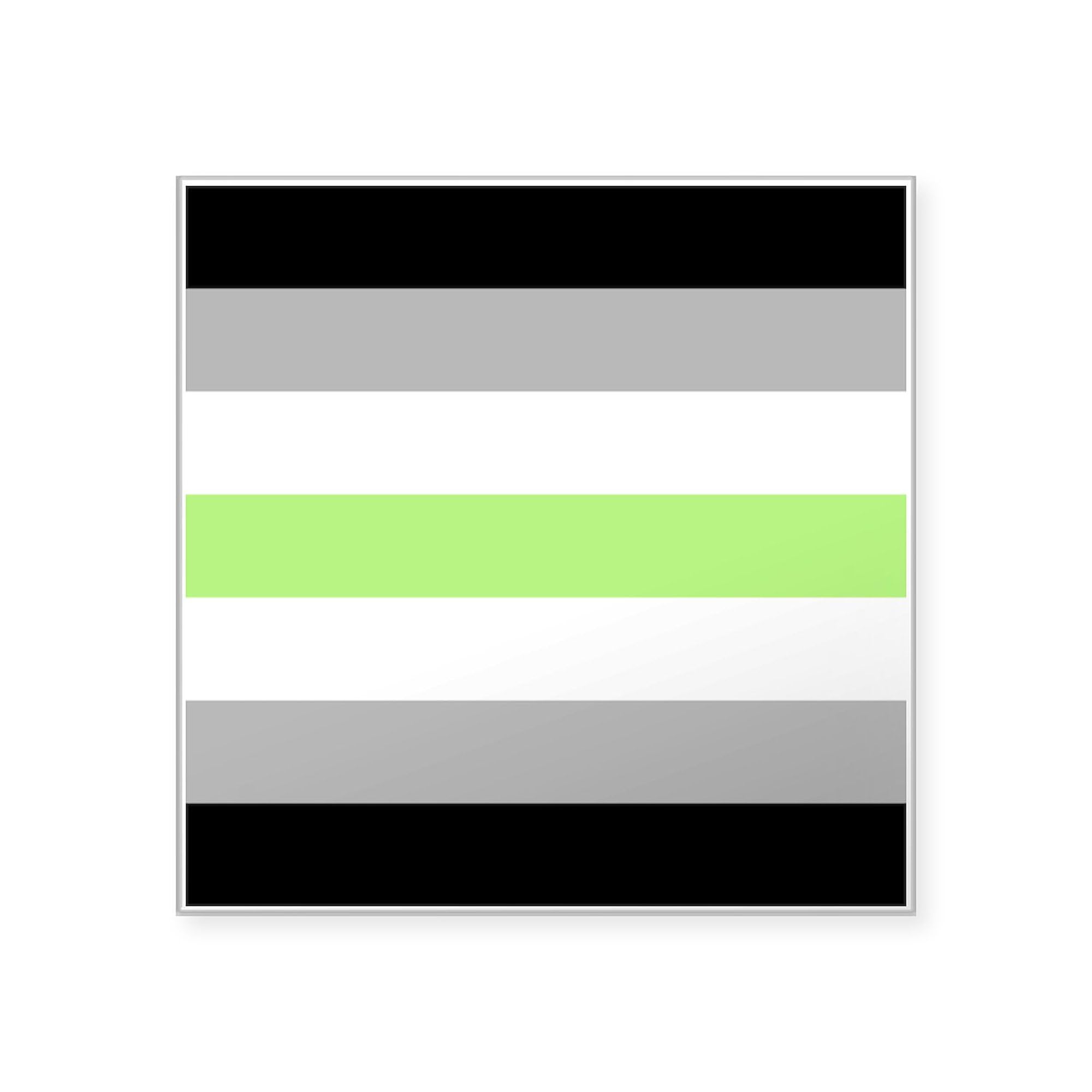Agender Pride Flag Square Sticker 3