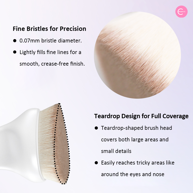 CHEERYEP Seamless Foundation Brush - Professional Makeup Brush for Flawless Liquid & Powder Application - Perfect for Everyday Makeup & Airbrush Finish