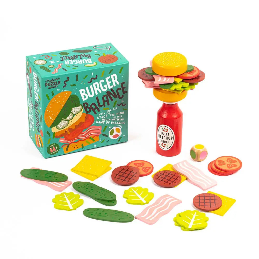 Burger Balance Game - Fun Family Board Game for Kids & Adults - Perfect for Parties, Family Nights & Team Building Activities
