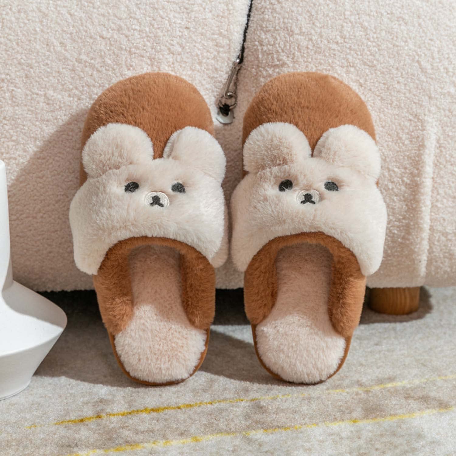 Hopelong Women's Bunny Slippers - Cute Fuzzy House Shoes with Bunny Ears for Women | Cozy Indoor Animal Slippers for Lounge, Home Comfort & Gift Giving