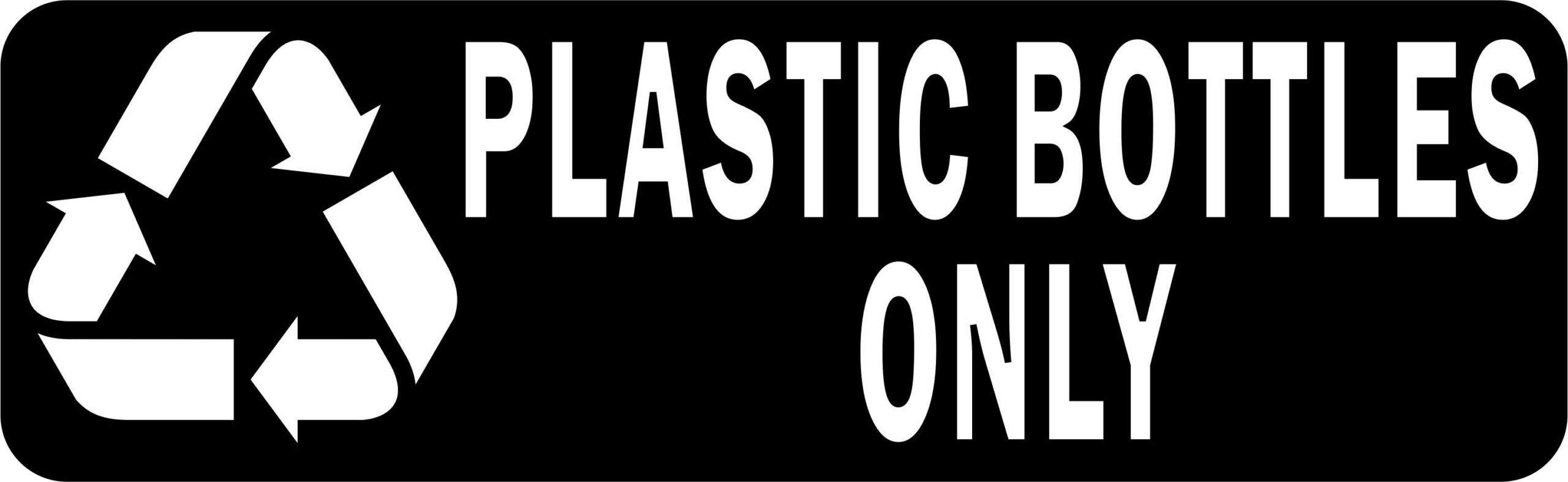 Recycle Plastic Bottles Only Vinyl Sticker - 10