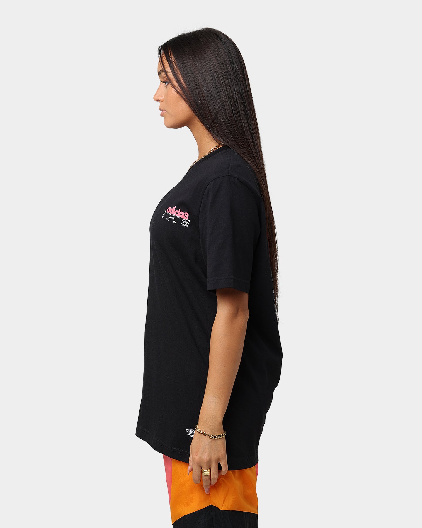 Adidas Originals Behind T-Shirt for Men - Black/Turbo Color - Casual Streetwear & Athletic Style - Perfect for Gym, Workout, and Everyday Wear