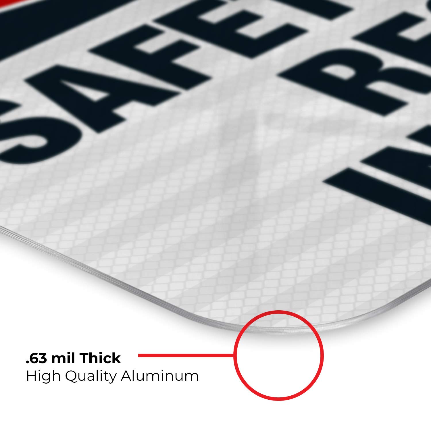 Danger Safety Glasses Required in This Area Sign | OSHA Compliant 12x18 Inch Reflective Aluminum Sign | 3M EGP .063 Fade-Resistant for Indoor & Outdoor Use | Made in USA | Workplace Safety & Construction Site Warning Sign