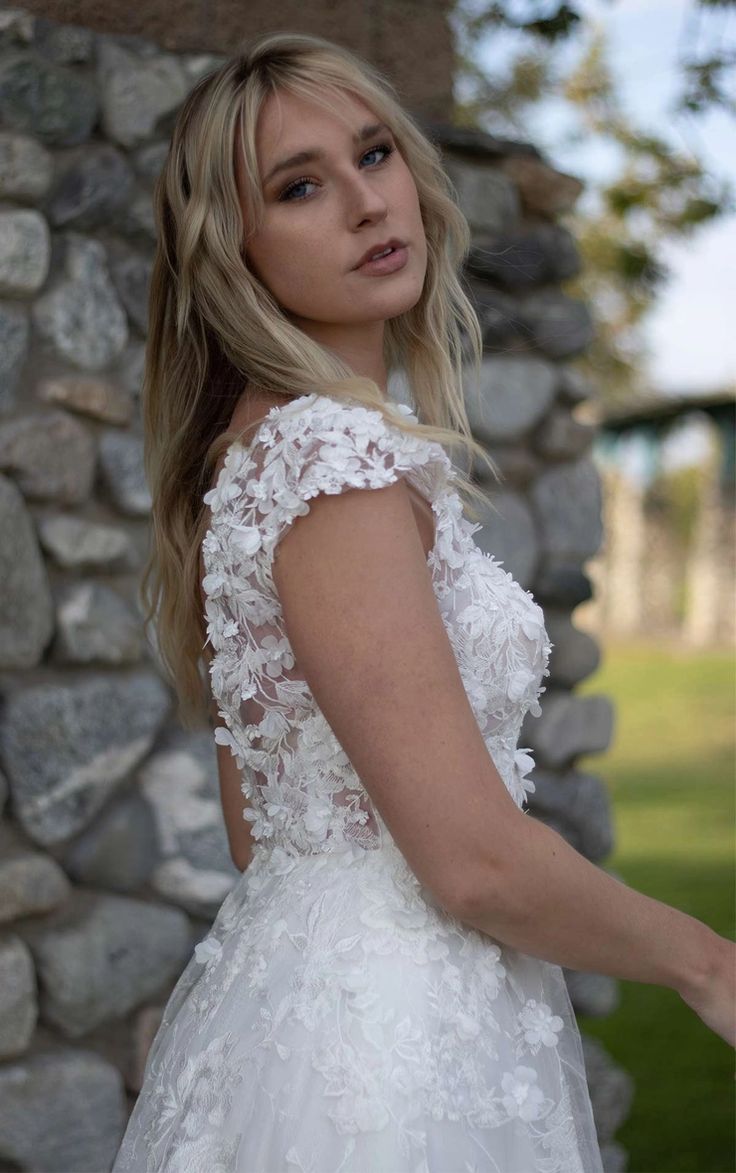 Martina Liana 1447 Wedding Dress - Elegant Lace Bridal Gown for Church Ceremony & Formal Reception