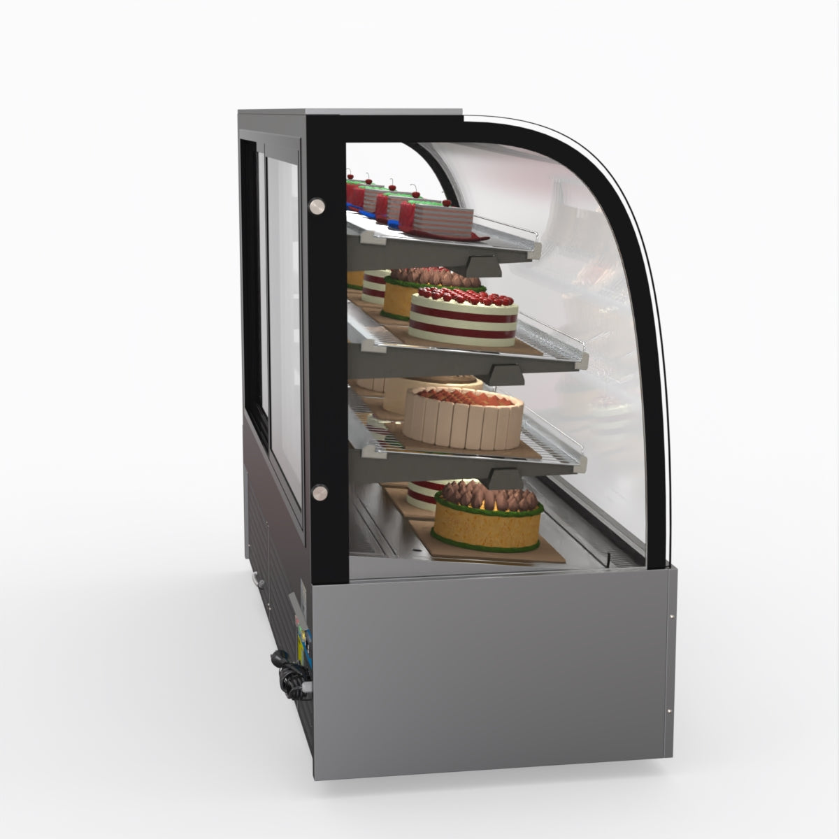 Bonvue SL860 Commercial Refrigerated Display Case - Premium Chilled Food Showcase for Deli, Bakery, and Supermarket Use