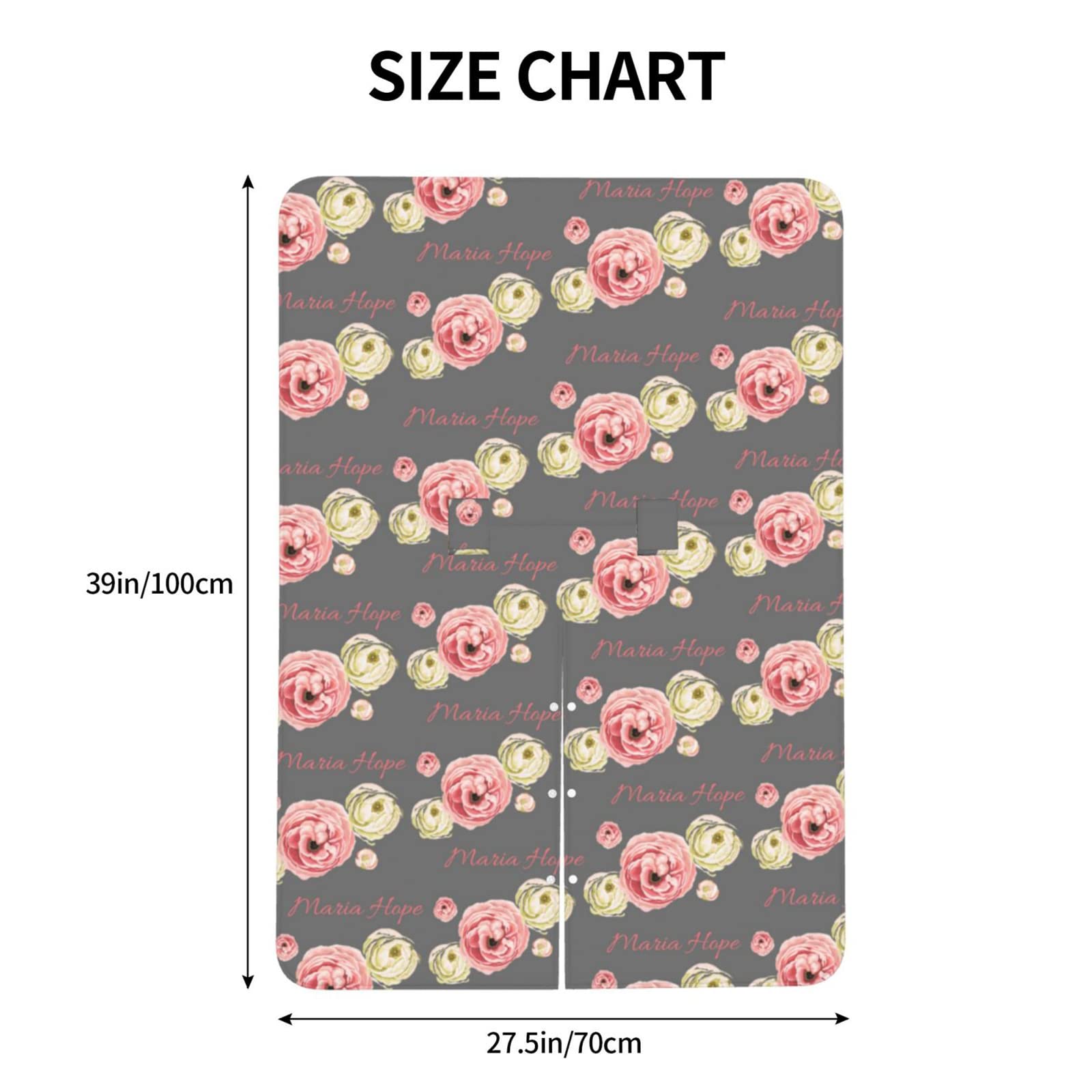 Custom Personalized Pink & Yellow Rose Baby Car Seat Canopy with Name - Floral Multi-Use Blanket for Girls, Minky Nursing & Breastfeeding Stroller Cover - 27.5