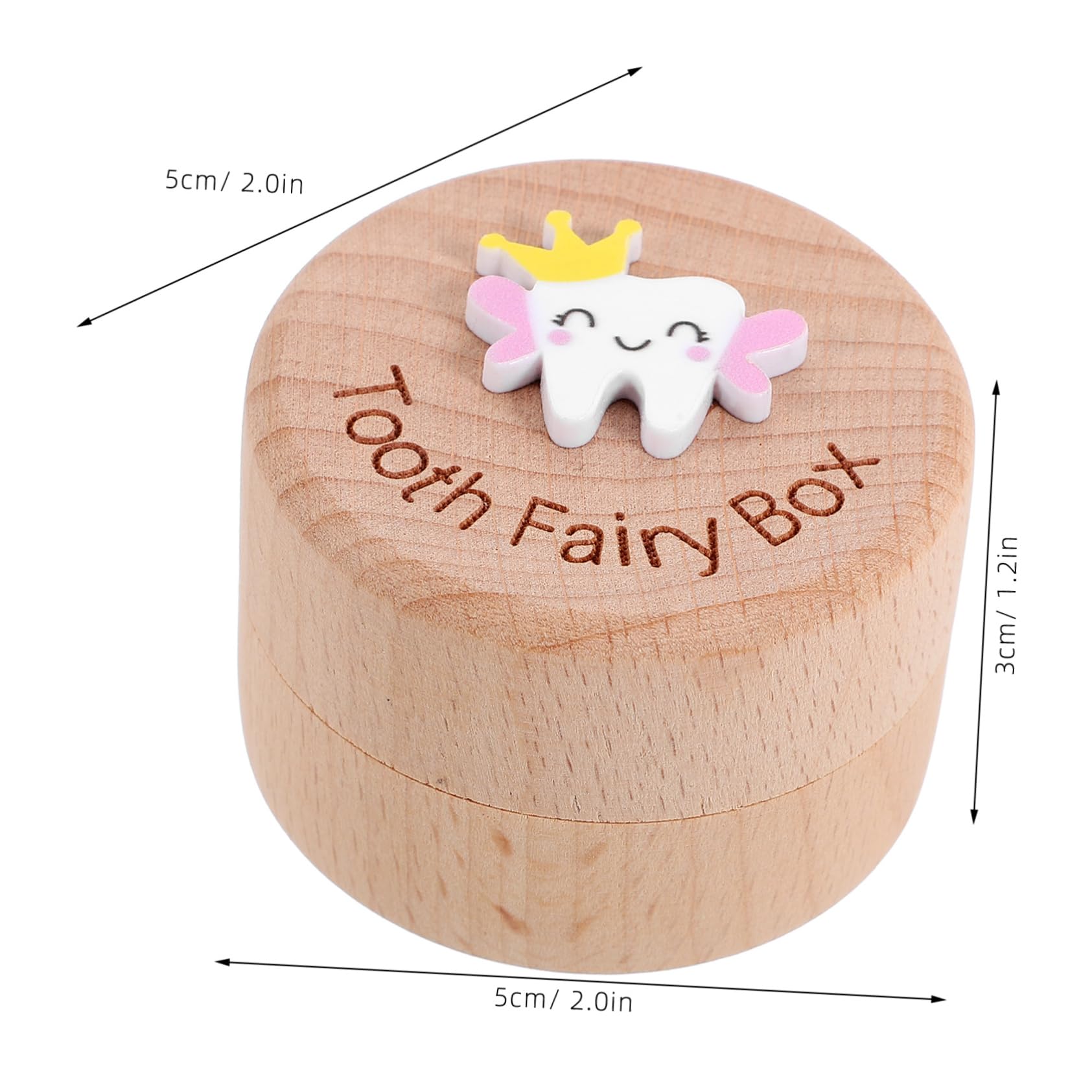 VOSAREA Wooden Tooth Box for Kids - Children's Tooth Holder & Baby Teeth Storage Organizer - Perfect for Tooth Fairy Gifts, First Lost Tooth Keepsake, and Memory Preservation