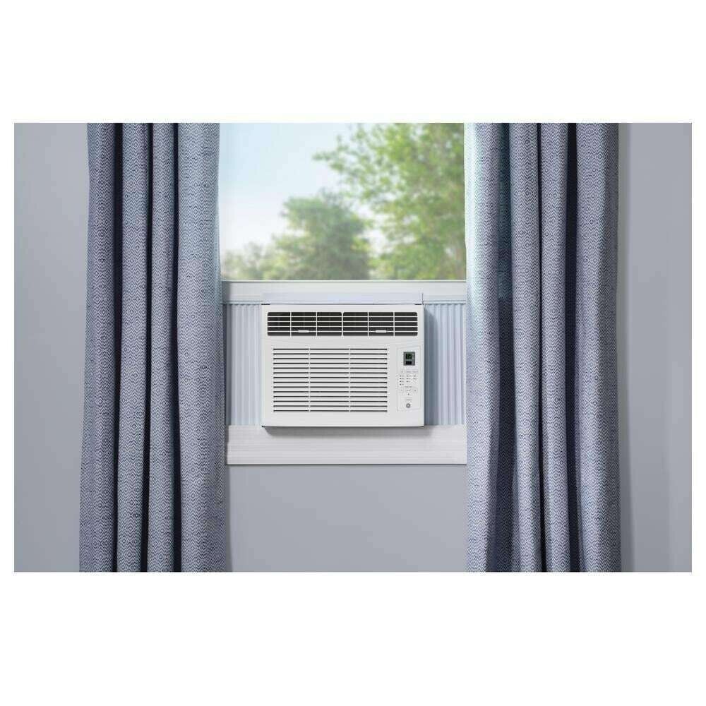 GE 6,000 BTU Window Air Conditioner with Remote - Cools 250 Sq.Ft - White (AHTE06AA) - Perfect for Bedrooms, Dorm Rooms & Small Offices