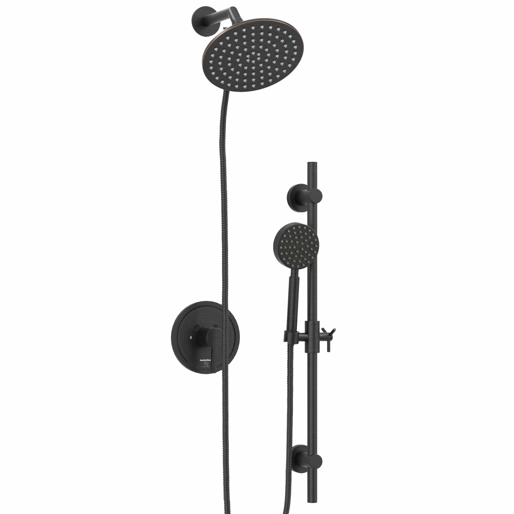 Premium All-Metal Dual Shower Head with Adjustable Slide Bar - Complete Shower System with Valve & Trim Kit (2.5 GPM) - Perfect for Bathroom Renovation & Spa-Like Experience