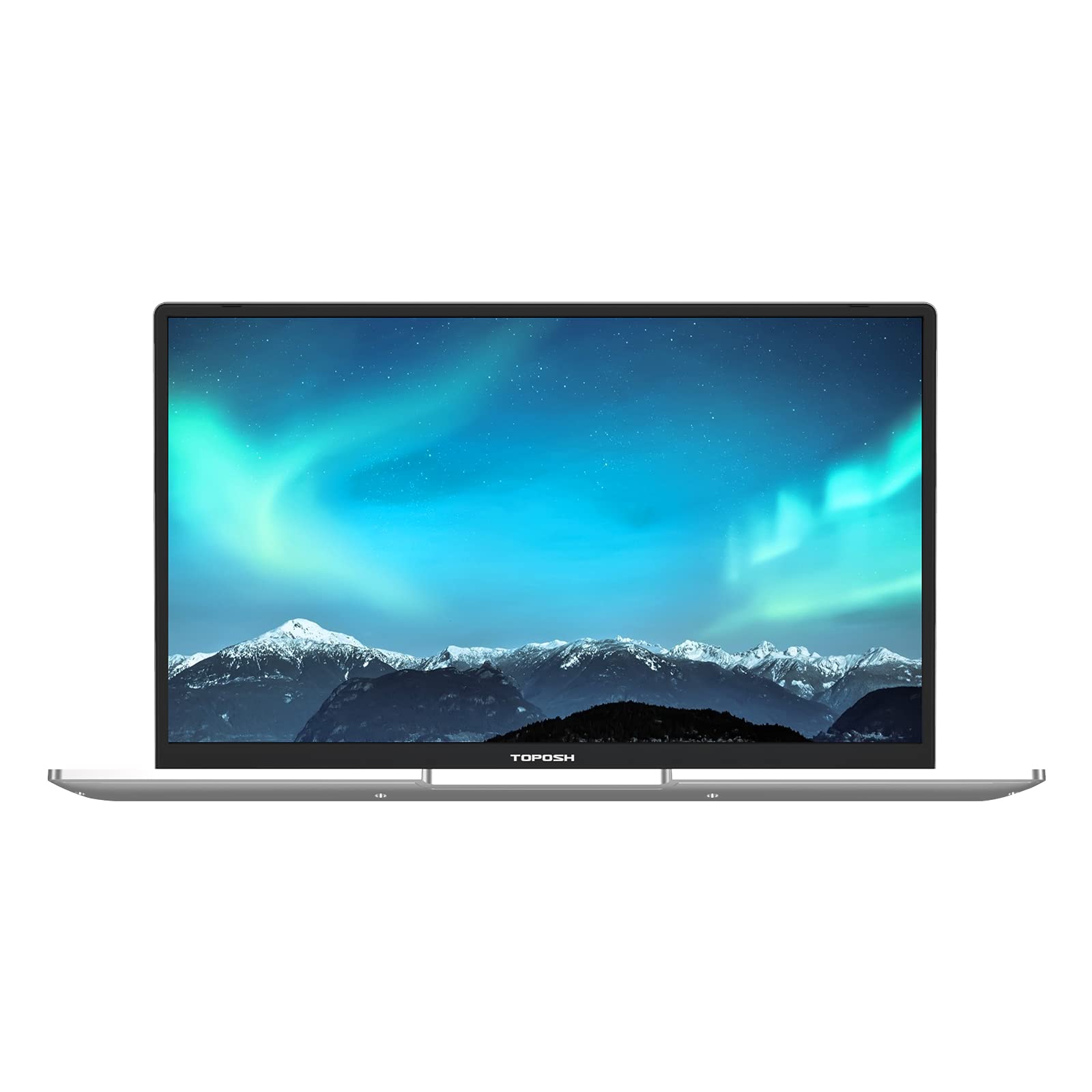 TOPOSH 14 Inch Laptop - Windows 10 Home, Intel N5095 Quad-Core 2.0GHz Processor, 12GB RAM 256GB SSD, Metal Body, Backlit Keyboard, Dual Band WiFi & Bluetooth - Silver | Perfect for Students, Business Work & Home Office Use