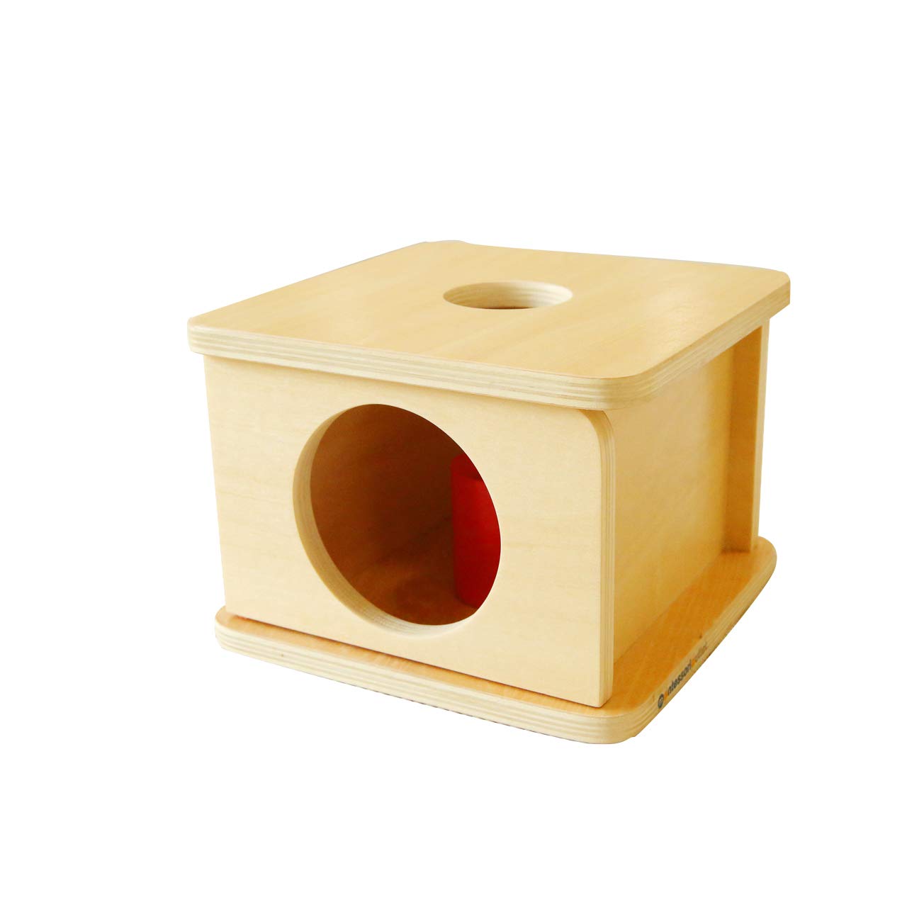 Montessori Imbucare Box with Large Cylinder - Wooden Toddler Learning Toy for Fine Motor Skills, Hand-Eye Coordination - Perfect for Home & Preschool Educational Activities