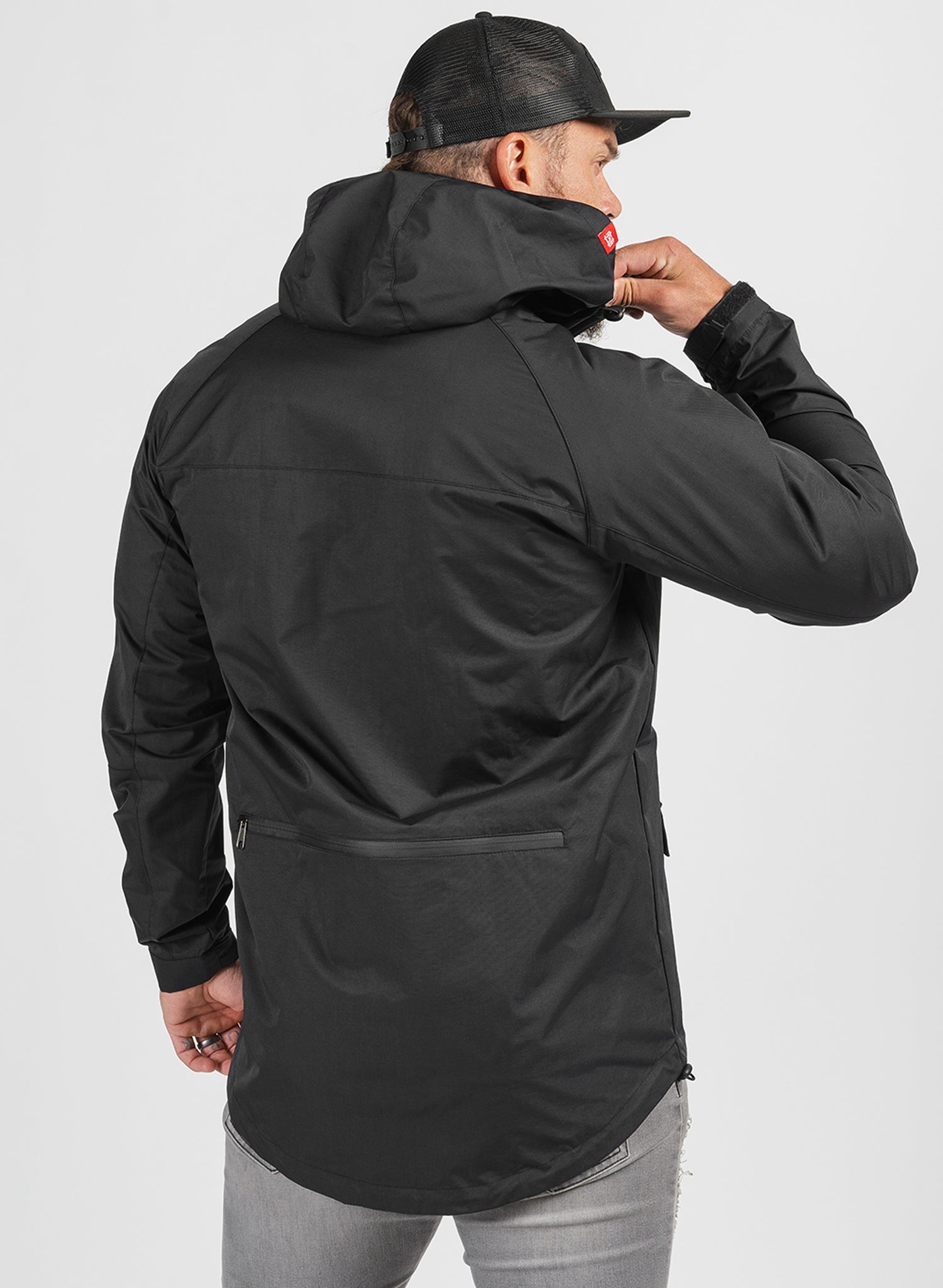 Waterproof Rain Jacket for Men & Women - Lightweight Windbreaker with Hood - Black Outdoor Raincoat for Hiking, Camping & Travel