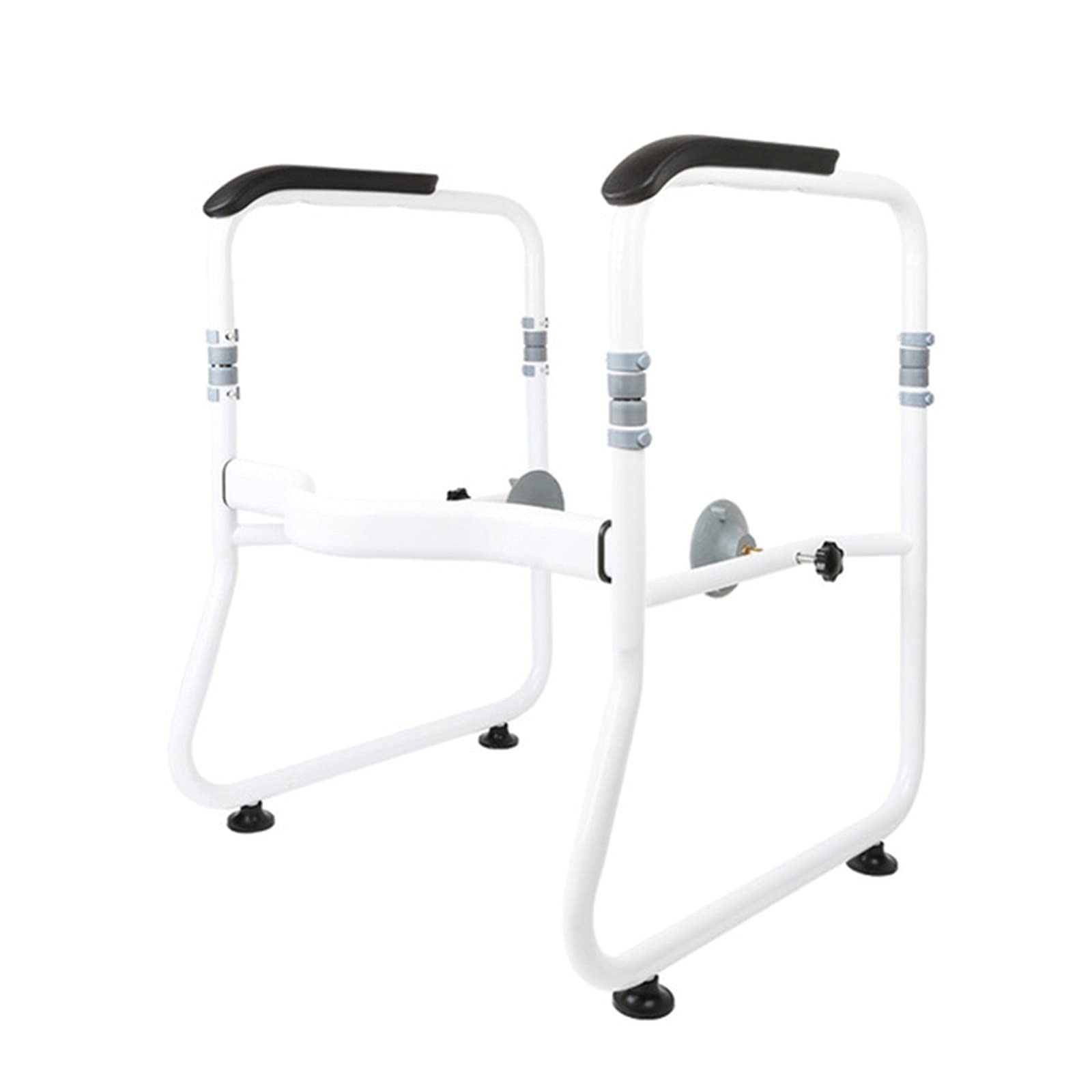 LXBH Foldable Toilet Safety Rail - Adjustable Height Bathroom Armrest for Elderly & Disabled, 330lb Weight Capacity, Easy Assembly Fits All Toilets (Ideal for Seniors' Bathroom Safety & Mobility Assistance)