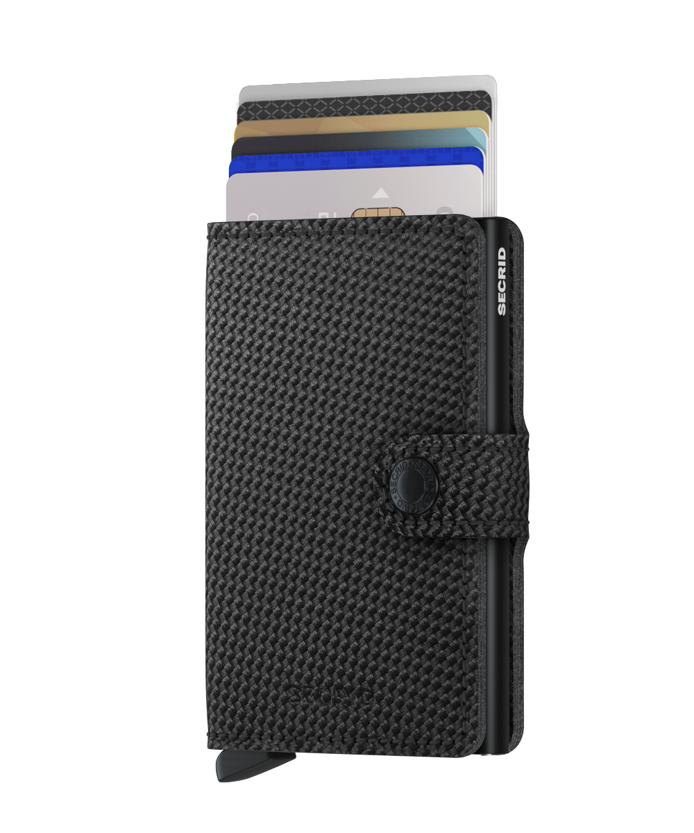 SECRID Mini Wallet Carbon - Slim RFID Blocking Card Holder for Men & Women - Perfect for Travel, Business & Everyday Use