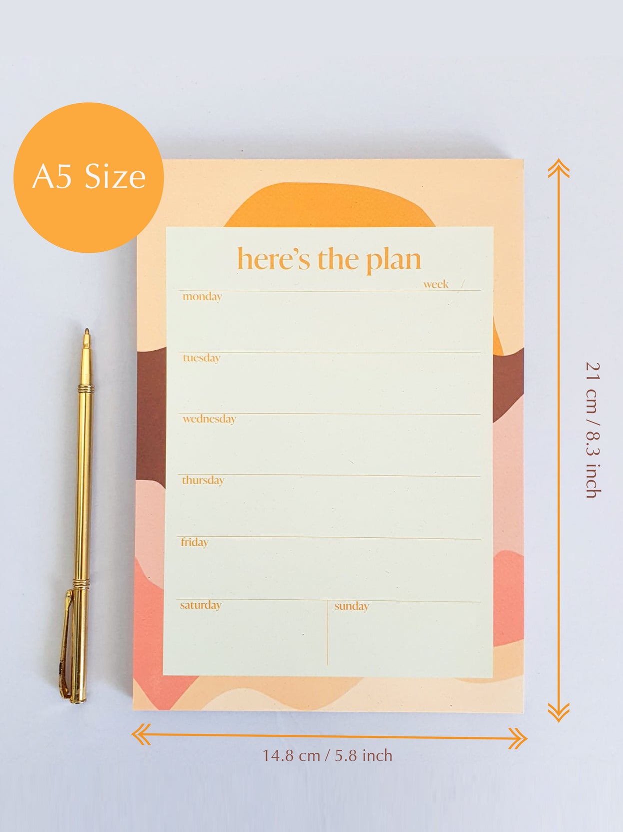 Good Tuesday A5 Weekly Planner Pad - Sunrise Design | Productivity Planner for Work, School & Personal Goals | Perfect for Office, Home & Daily Planning