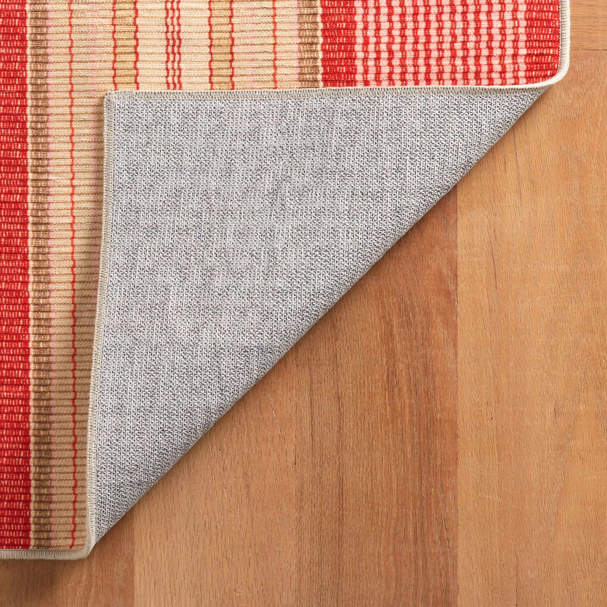Framboise Ticking Machine Washable Rug - Soft & Durable Washable Area Rug for Living Room, Bedroom, Kitchen - Perfect for Home Decor & High Traffic Areas