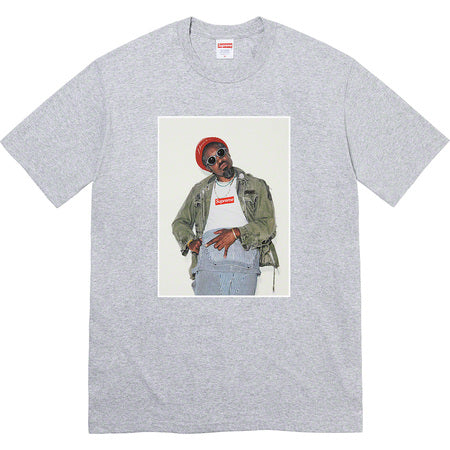 Supreme Andre 3000 T-Shirt - Grey Cotton Graphic Tee for Men - Streetwear Fashion & Hip Hop Style for Concerts & Casual Wear