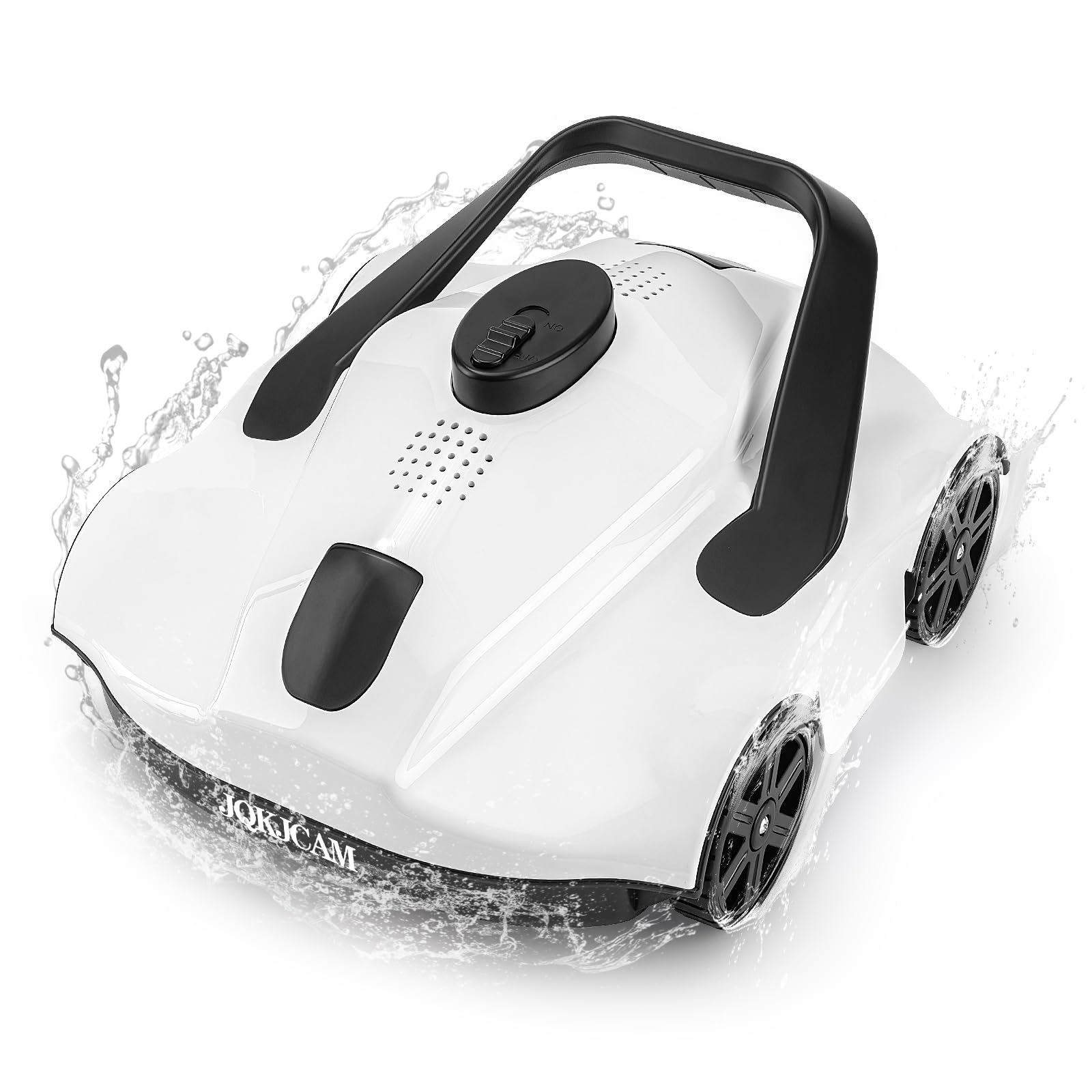 **JQKJCAM Cordless Robotic Pool Cleaner - 1076 Sq.Ft Coverage, Powerful Suction, Automatic Route Planning for Above Ground & Inground Pools, Self-Parking - Ideal for Weekly Pool Maintenance & Quick Cleaning**