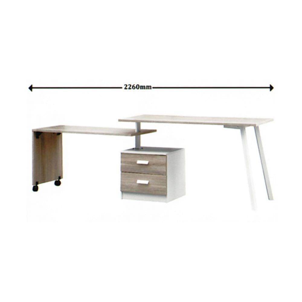 Flynn Extendable Study Table - Adjustable Height Home Office Desk for Students & Professionals | Perfect for Small Spaces, Dorm Rooms & Remote Work