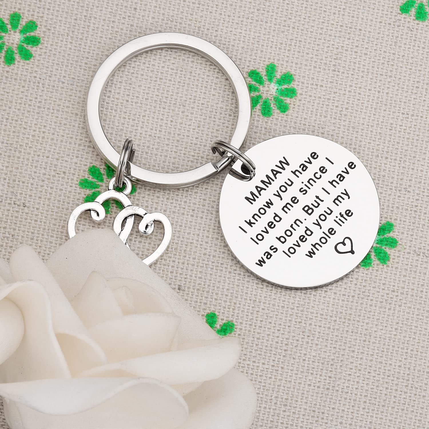 Mamaw Gifts Keychain for Women - Best Mamaw Ever Keychain Gift for Grandmothers, Birthday, Christmas, and Everyday Use