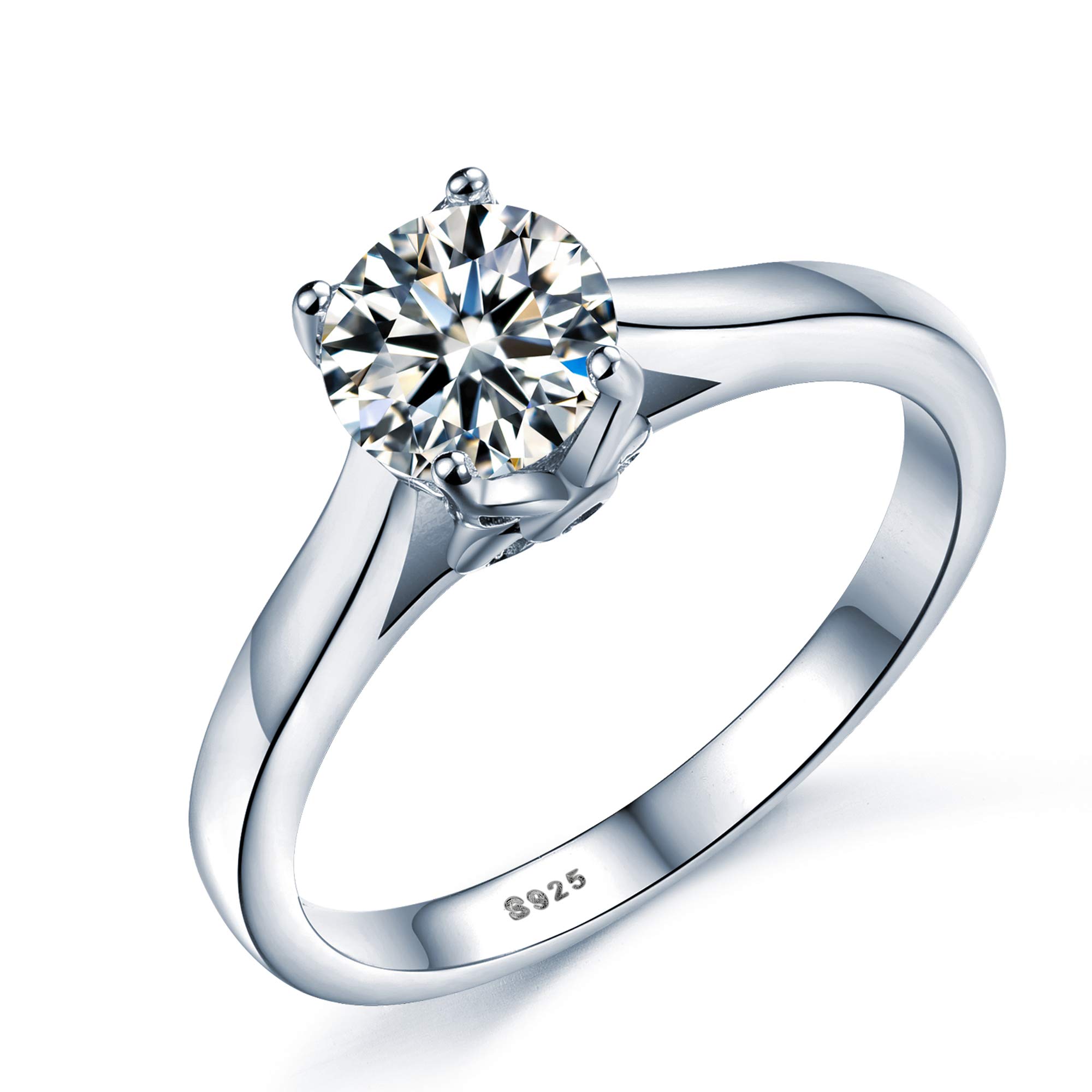 925 Sterling Silver Floral Wedding Ring for Women - Elegant Bridal Jewelry