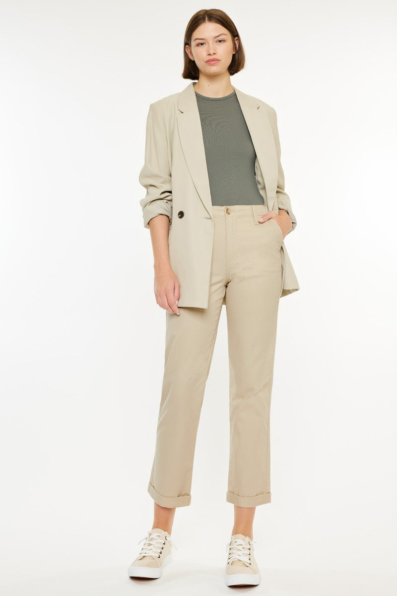 Carol High Rise Slim Chino Pants for Women - Comfortable Stretch Tapered Ankle Pants for Work, Office & Casual Wear | Perfect for Business, Travel & Everyday Outfits