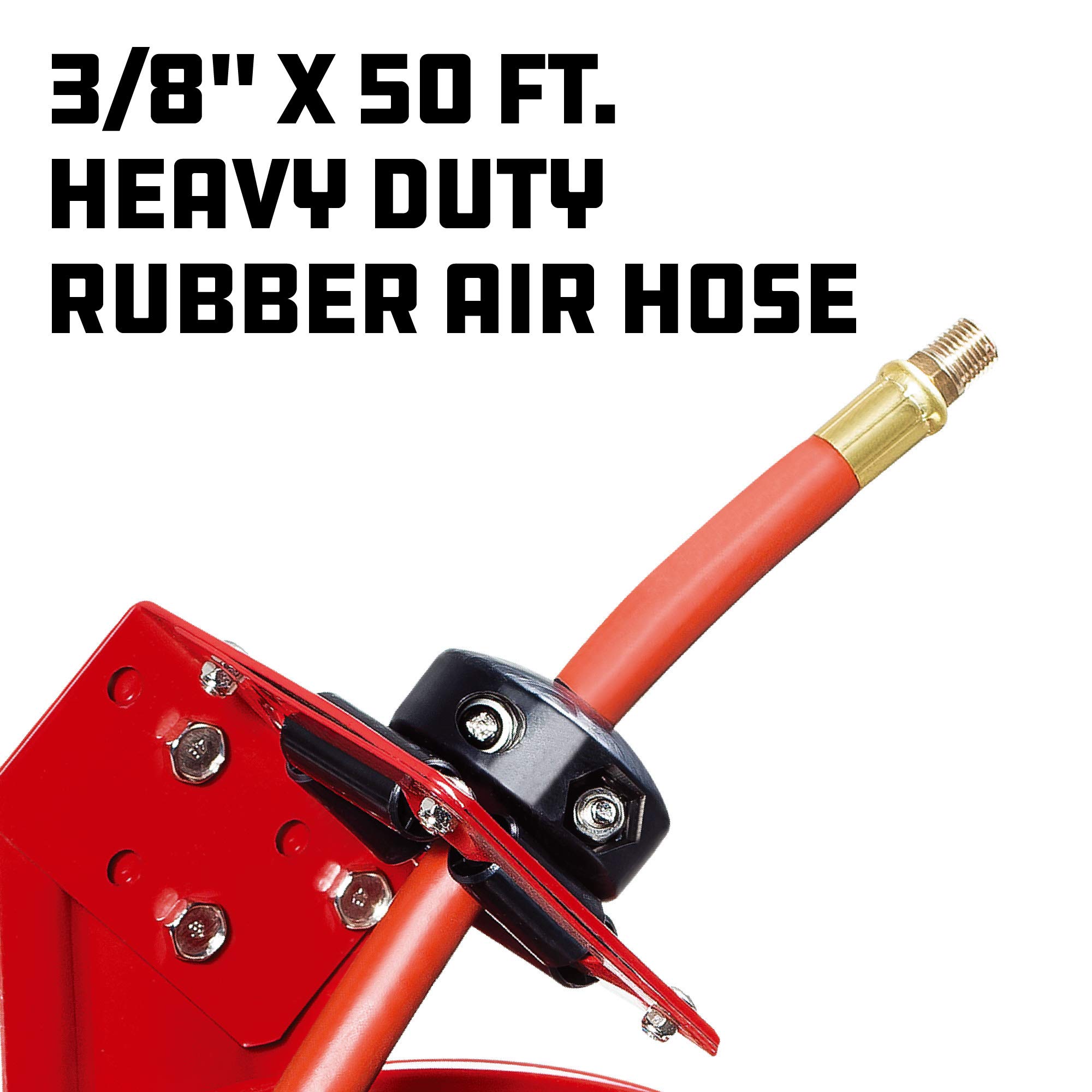 Powerbuilt Heavy Duty Retractable Air Hose Reel - 3/8
