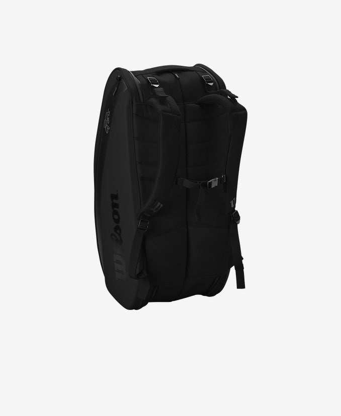 Wilson RF DNA 12 Pack Tennis Bag - Black | Professional Tennis Gear for Men & Women | Perfect for Tournaments, Practice & Travel