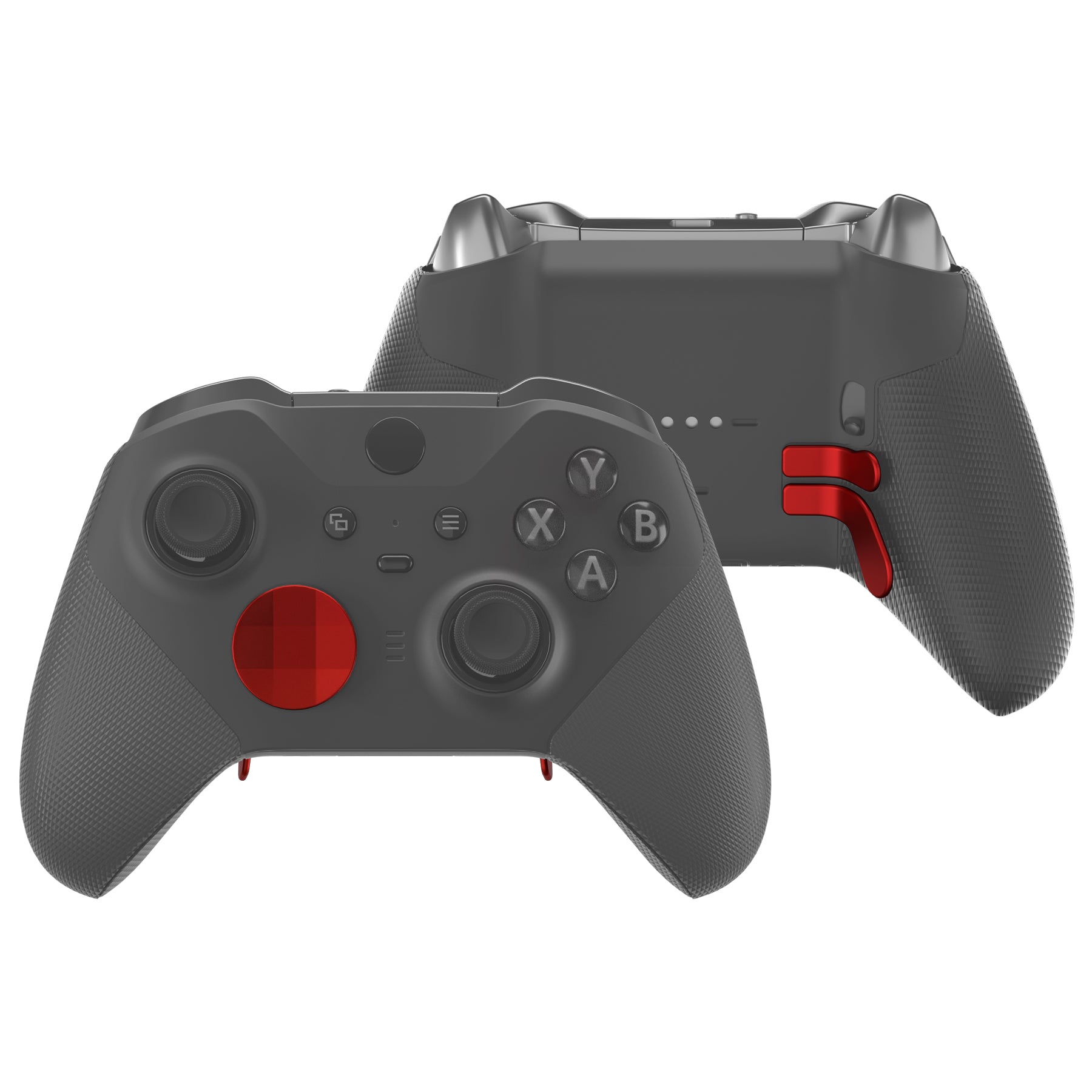 eXtremeRate 6-in-1 Metallic Scarlet Red Magnetic Stainless Steel Back Paddles for Xbox Elite & Elite Series 2 Controller - Premium Replacement Parts for Enhanced Gaming Performance - Perfect for FPS, Racing & Competitive Gaming