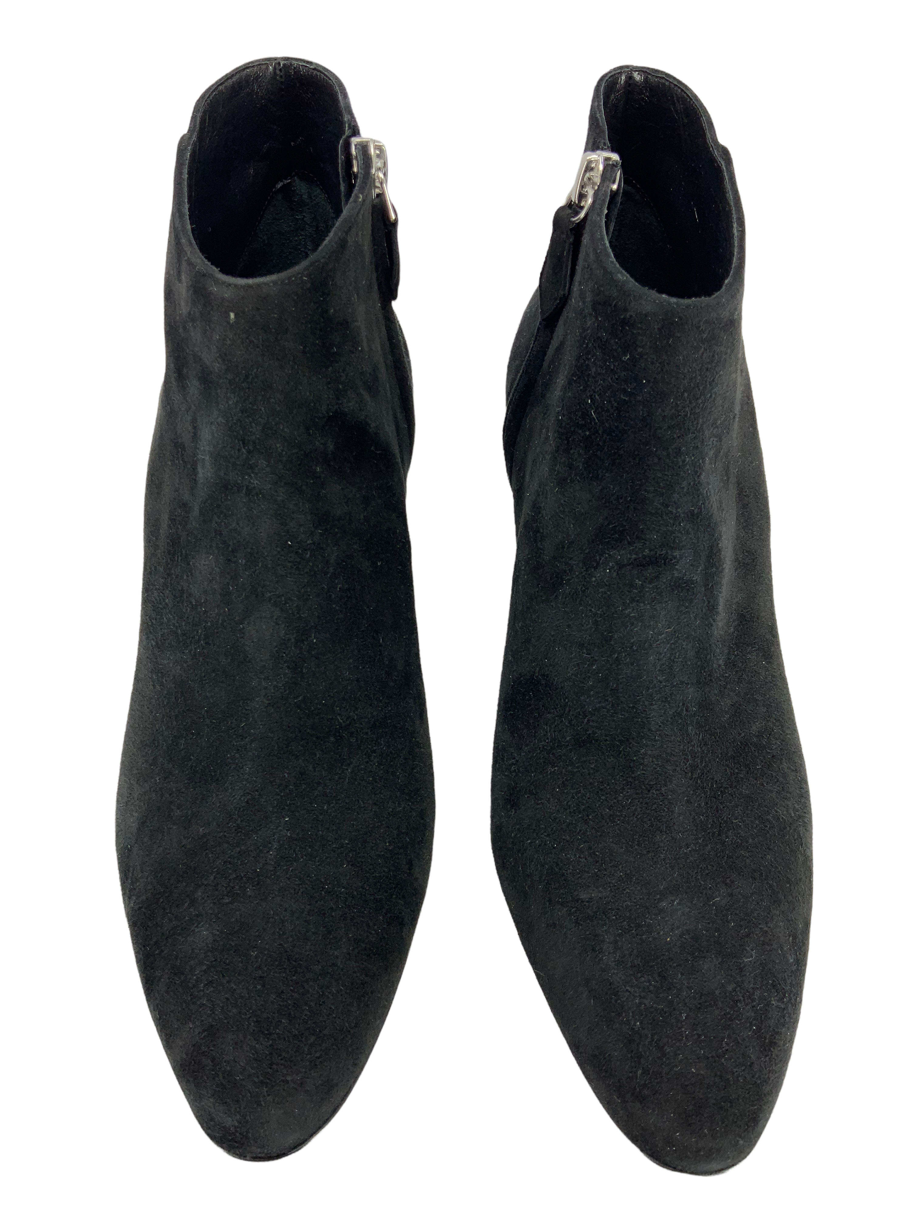 Manolo Blahnik Myconia Suede Ankle Boots Women's Size 8 - Comfortable & Stylish Fall/Winter Booties for Office, Party & Evening Wear