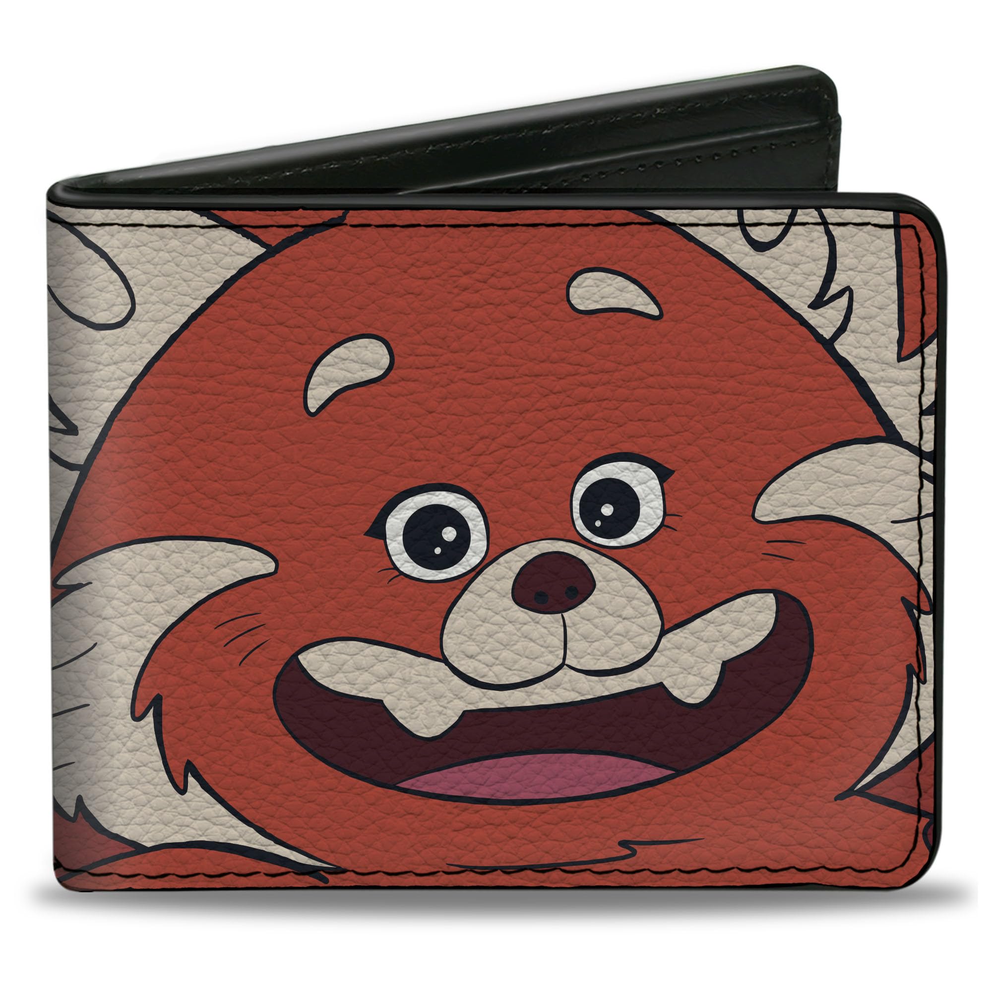 Genuine PU Leather Bifold Wallet with Cute Red Panda Design - Perfect for Everyday Use, Travel, and Gifts