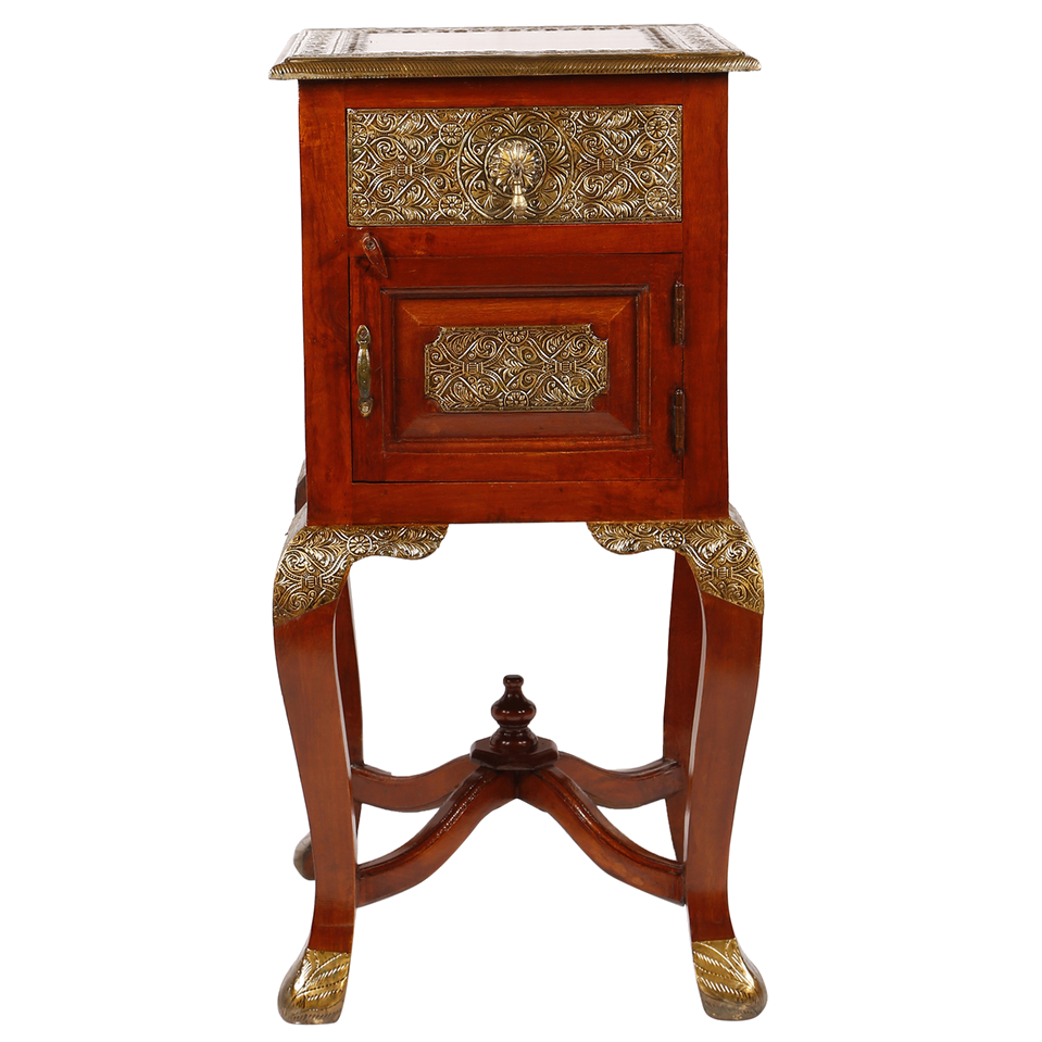 Vintage Embossed Antique Brass Stool - Handcrafted Metal Bar Stool for Home Decor, Cafe & Restaurant Seating - Perfect for Living Room, Patio or Vintage-Themed Interior Design