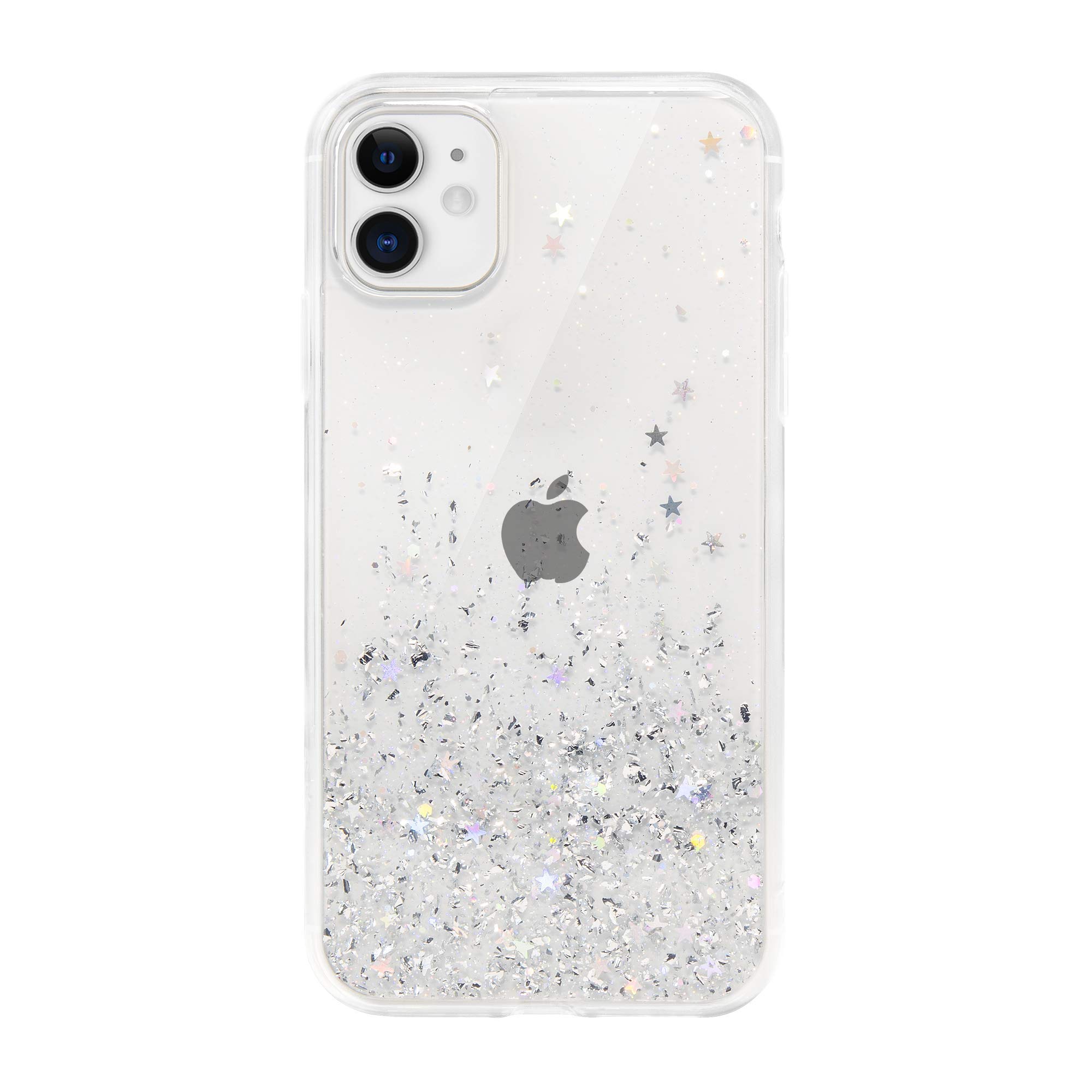Switcheasy White Starfield Quicksand Style Case for iPhone 11 - Slim Protective Phone Cover with Grip - Perfect for Everyday Use, Travel & Outdoor Activities
