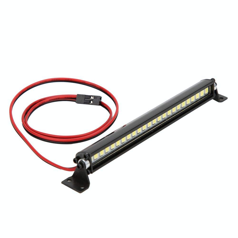 24 LED RC Roof Light Bar - Black 1/10 Scale Off-Road Accessory for SCX10 Crawler Cars | Waterproof LED Light for Night Crawling & Trail Adventures