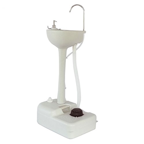 Portable Outdoor Wash Basin Sink with 19L Water Capacity - Foldable Design, Rolling Wheels, Towel Holder & Soap Dispenser for Camping, RV Travel, Fishing, Gardening, Worksites & Outdoor Events - Perfect for Hand Washing, Dish Cleaning & Camp Hygiene
