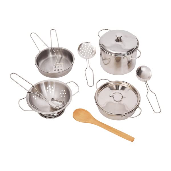 Hey! Play! 23-Piece Kids Pretend Play Kitchen Set - Toy Cookware, Play Vegetables, Utensils & Storage Container - Pink (80-PP170014) | Perfect for Role Play, Preschool Learning & Birthday Gifts