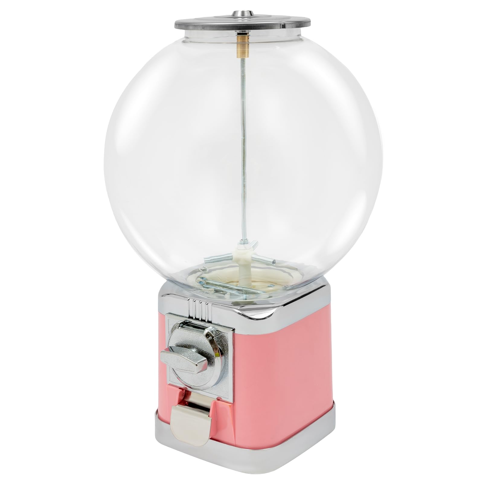 18-Inch Candy Gumball Vending Machine - Commercial 1$ Coin Operated Dispenser for 0.39-1.26in Gumballs & Toys - Perfect for Arcades, Game Stores, Retail Shops & Birthday Parties (Pink)