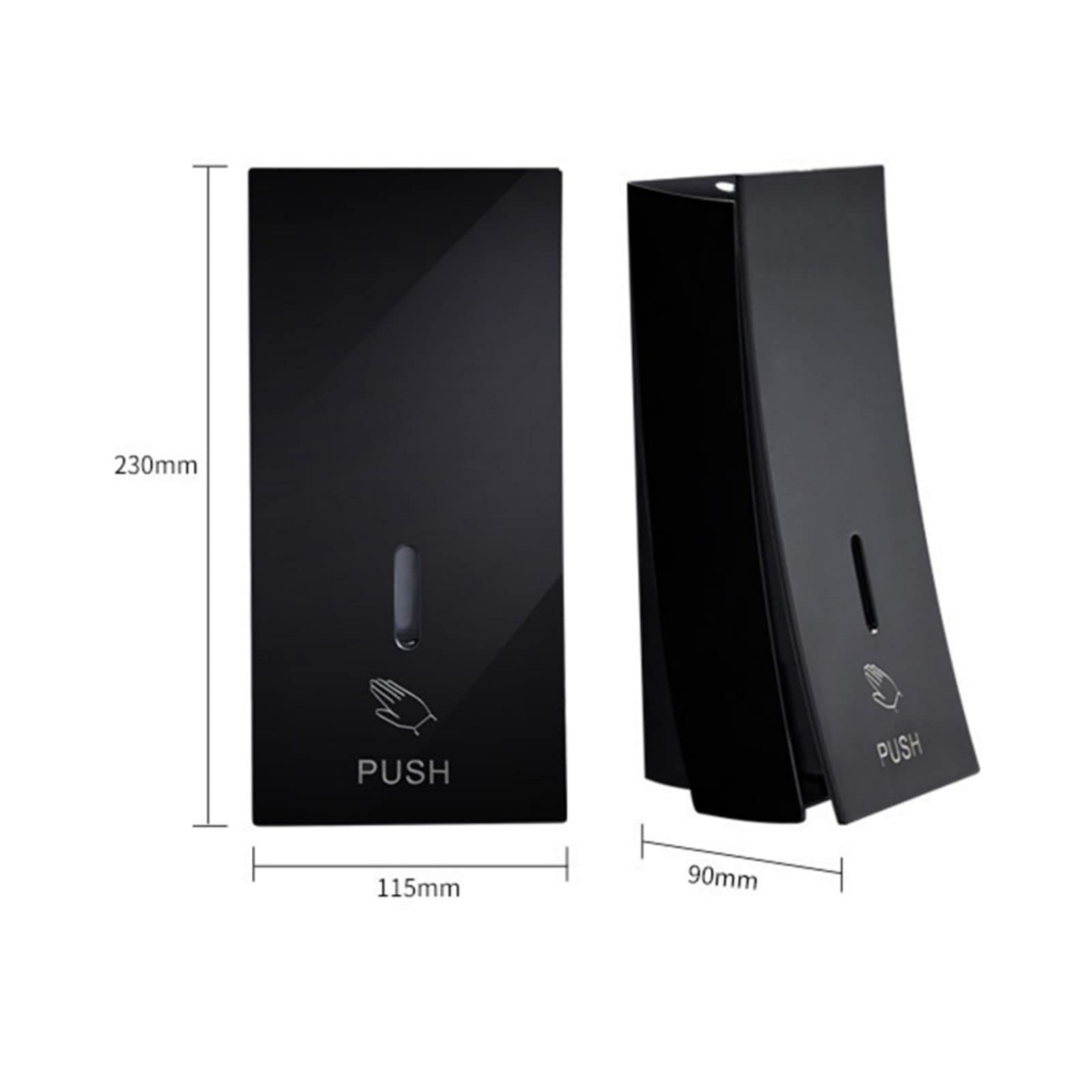 DNYSYSJ 450ML Wall Mounted Black Manual Soap Dispenser - Hand & Shower Liquid Dispenser for Kitchen, Bathroom | Ideal for Shampoo, G-el & Soap Storage in Home & Commercial Use