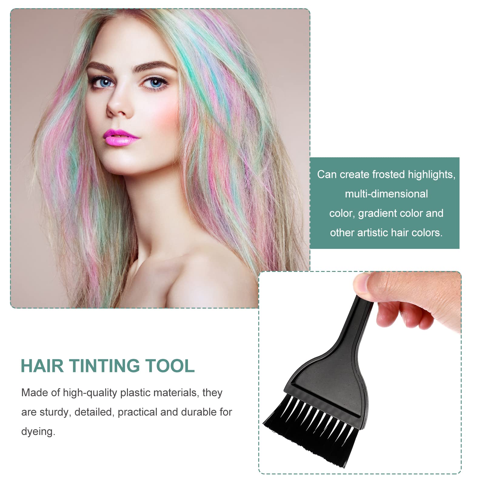6pcs Professional Hair Dyeing Kit with Double-Sided Highlighting Board & Brushes - Salon-Grade Hair Coloring Tools Set for Home & Professional Use - Perfect for DIY Hair Coloring, Highlights, and Salon Styling