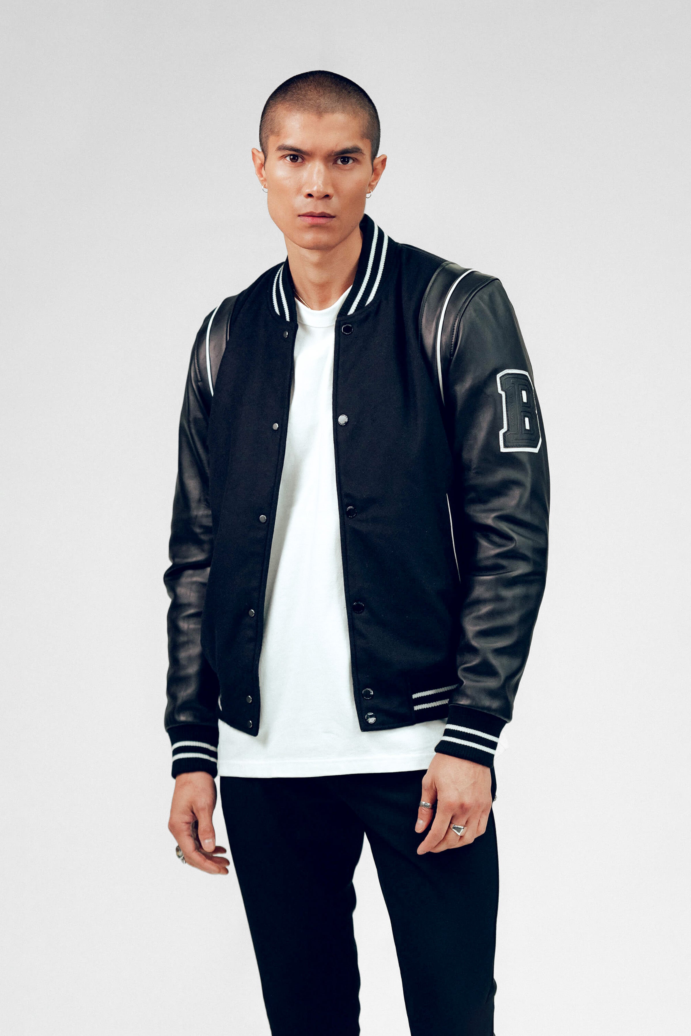 BODA Varsity Jacket for Men - Classic Letterman Style with Snap Button Closure | Perfect for School, Sports & Casual Wear