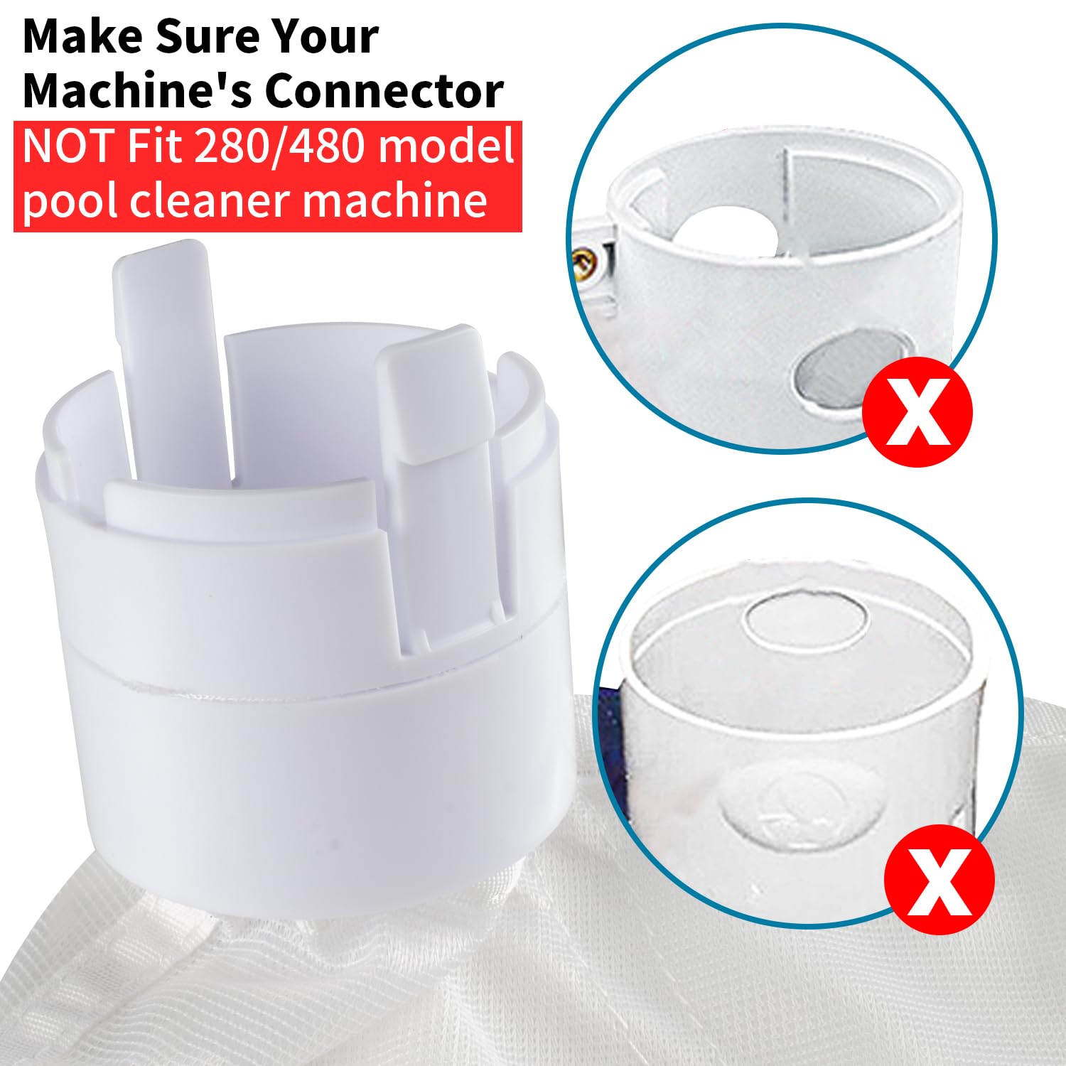 Polaris 360 380 Pool Cleaner Replacement Filter Bags with Zipper - 2 Pack All Purpose Mesh Bags for Pool Maintenance and Debris Collection