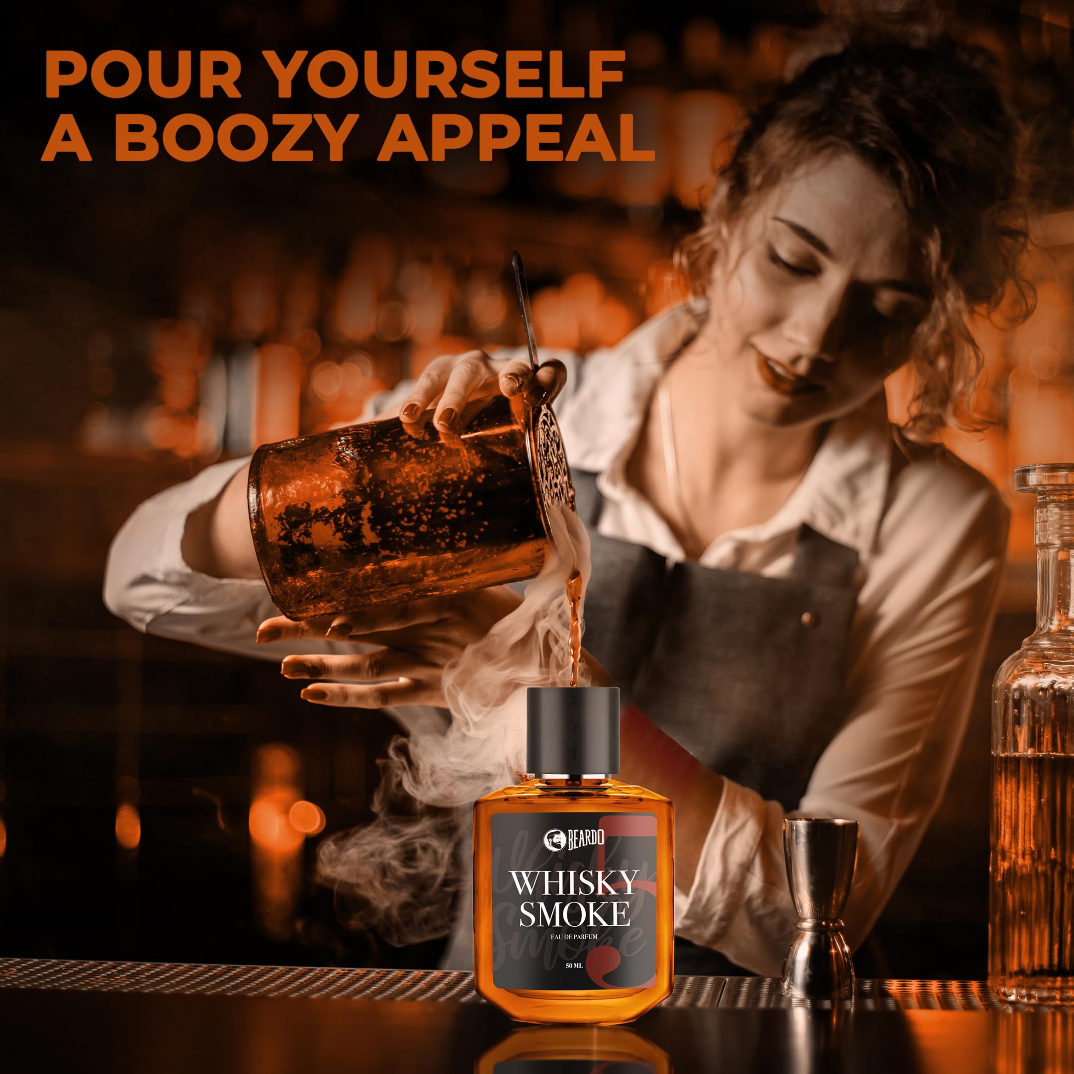 BEARDO Men's Whisky Smoke & Godfather Cologne Gift Set (50ml x 2) - Spicy Woody Oudh & Aromatic Fragrance for Men - Long Lasting Eau de Parfum - Perfect Gift for Husband, Boyfriend, Father's Day & Special Occasions - Date Night, Office Wear & Evening Events