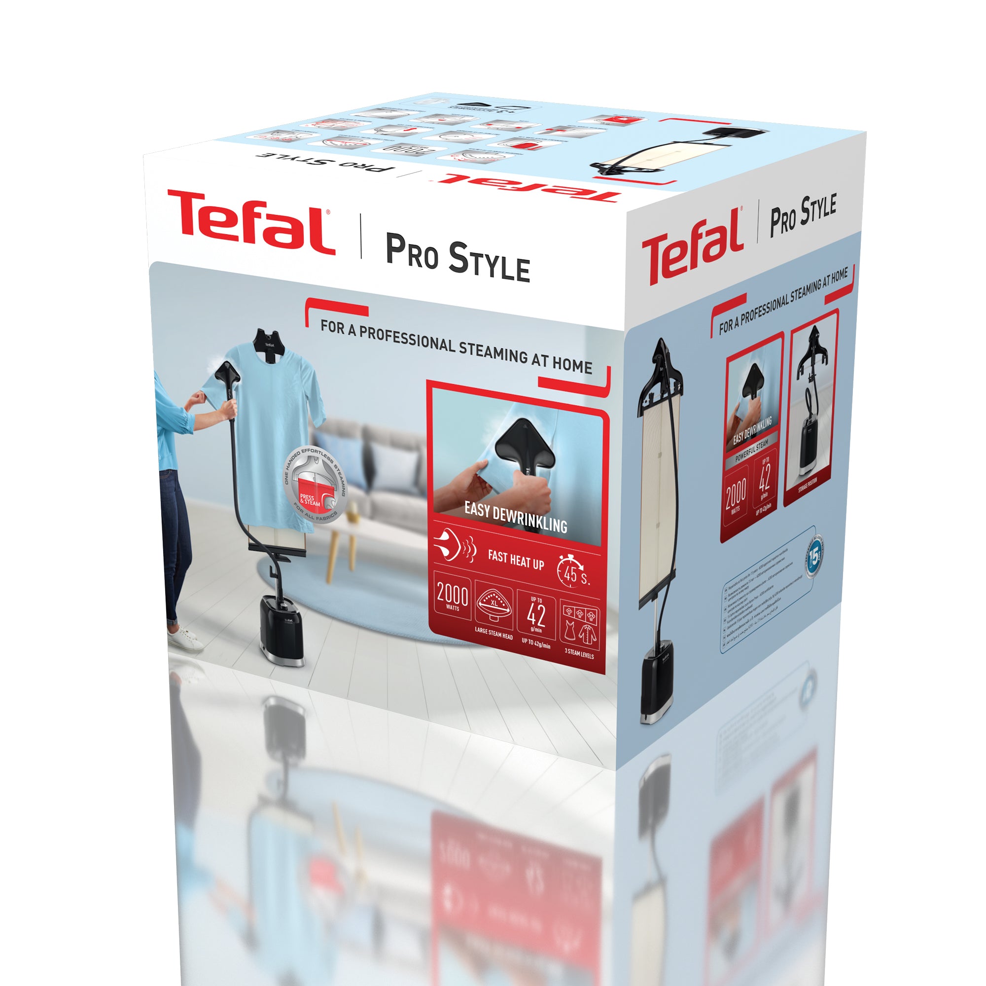 Tefal Pro Style One IT3480 Upright Garment Steamer - Powerful Steam Iron for Clothes, Drapes & Home Fabrics | Perfect for Travel, Weddings & Professional Use
