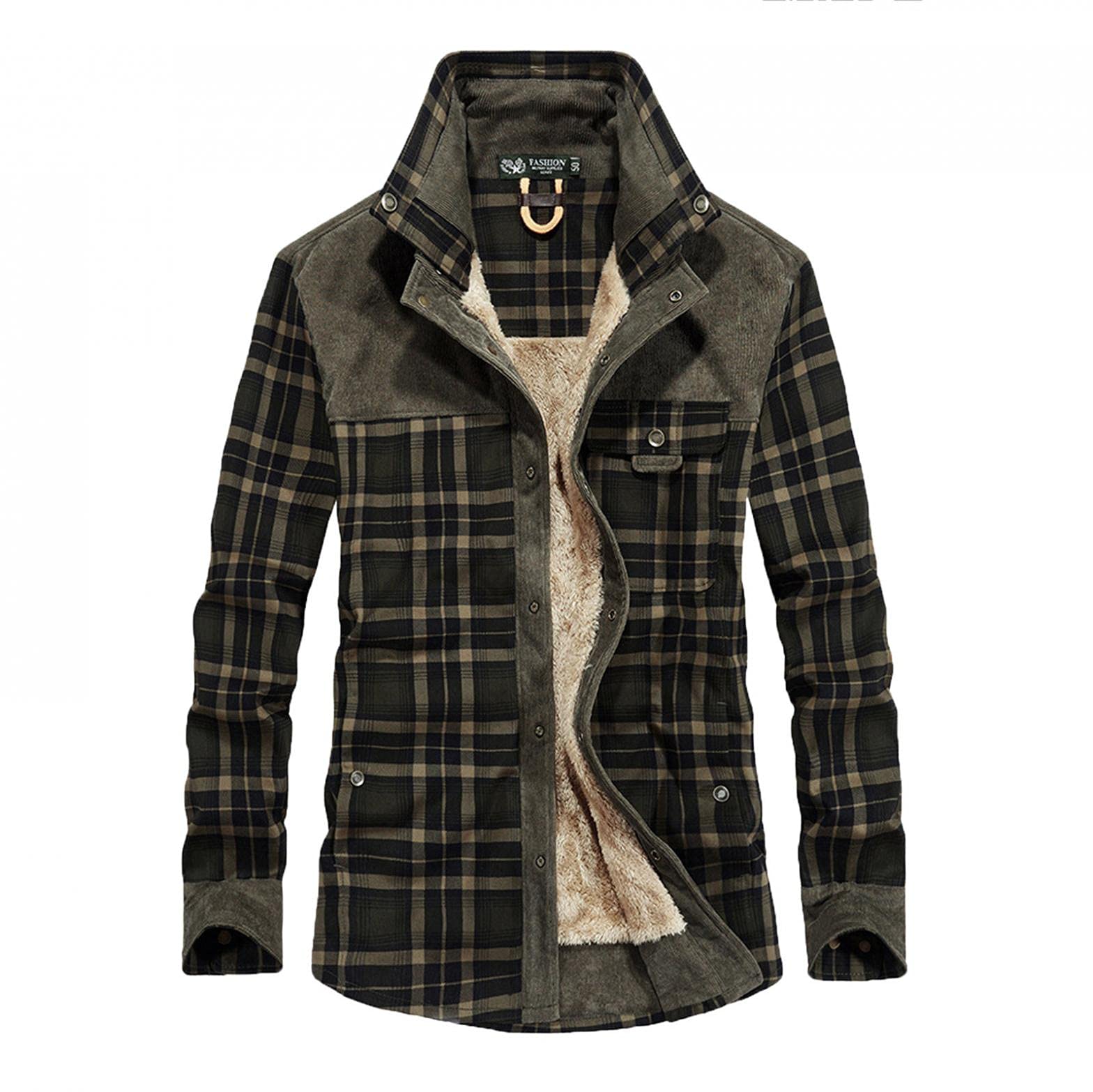 Men's Cotton Plaid Flannel Shirts - Lightweight Winter Jacket, Regular Fit Casual Button Down Shirt for Outdoor Activities & Daily Wear