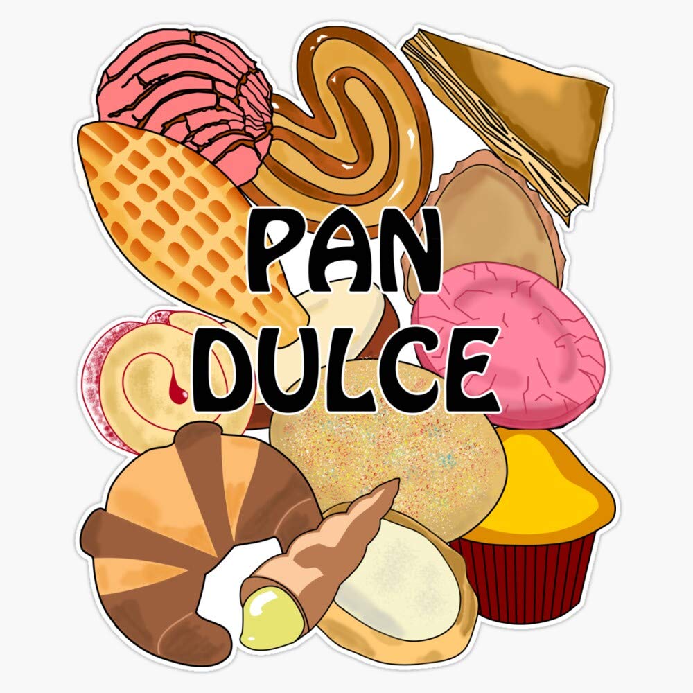 Pan Dulce Conchas Mexican Sweet Bread Pastry T-Shirt & Vinyl Bumper Sticker Set - Waterproof 5